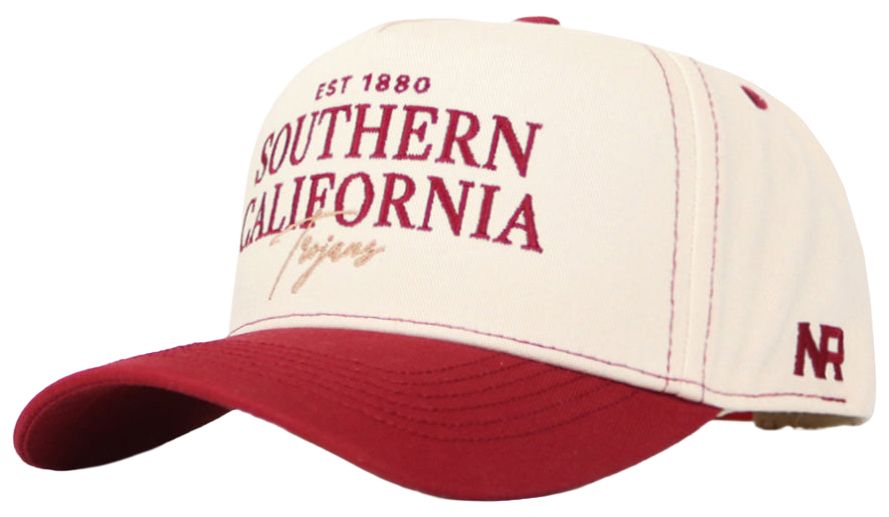 No Rivals Adult USC Trojans Red Vintage Adjustable Snapback Hat