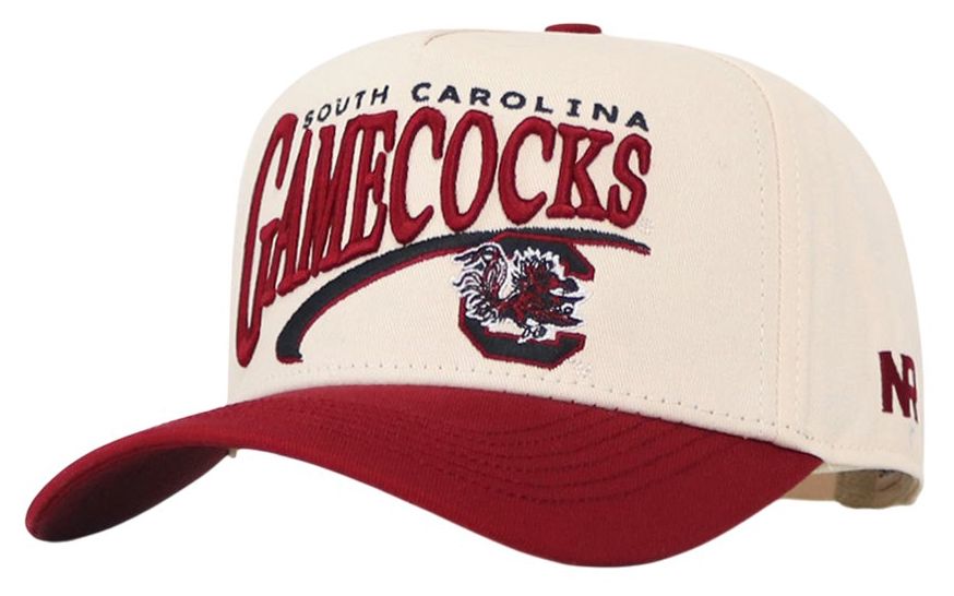 No Rivals Adult South Carolina Gamecocks Cream and Crimson Stride Snapback Adjustable Hat