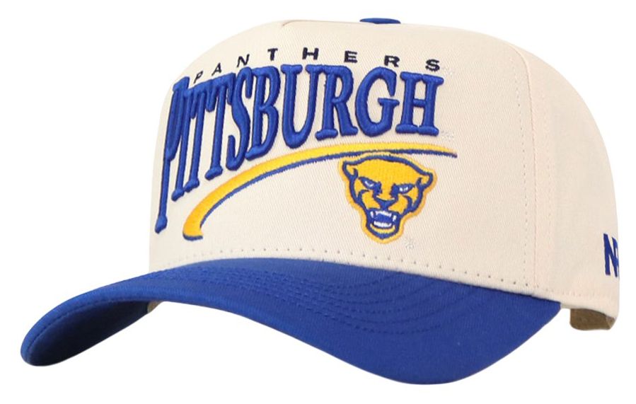 No Rivals Adult Pitt Panthers Cream and Blue Stride Snapback Adjustable Hat