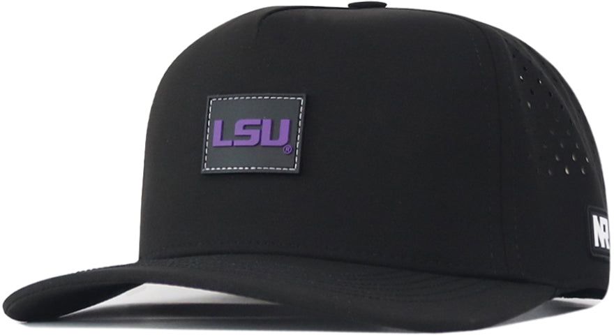 No Rivals Adult LSU Tigers Black Trainer Snapback Adjustable Hat