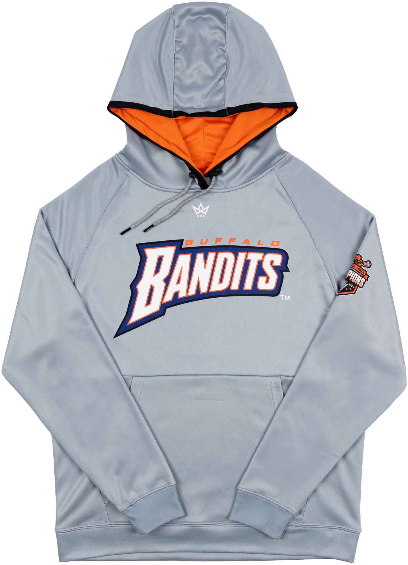 Novus Clothing Adult Buffalo Bandits Grey Sublimated Pullover Hoodie