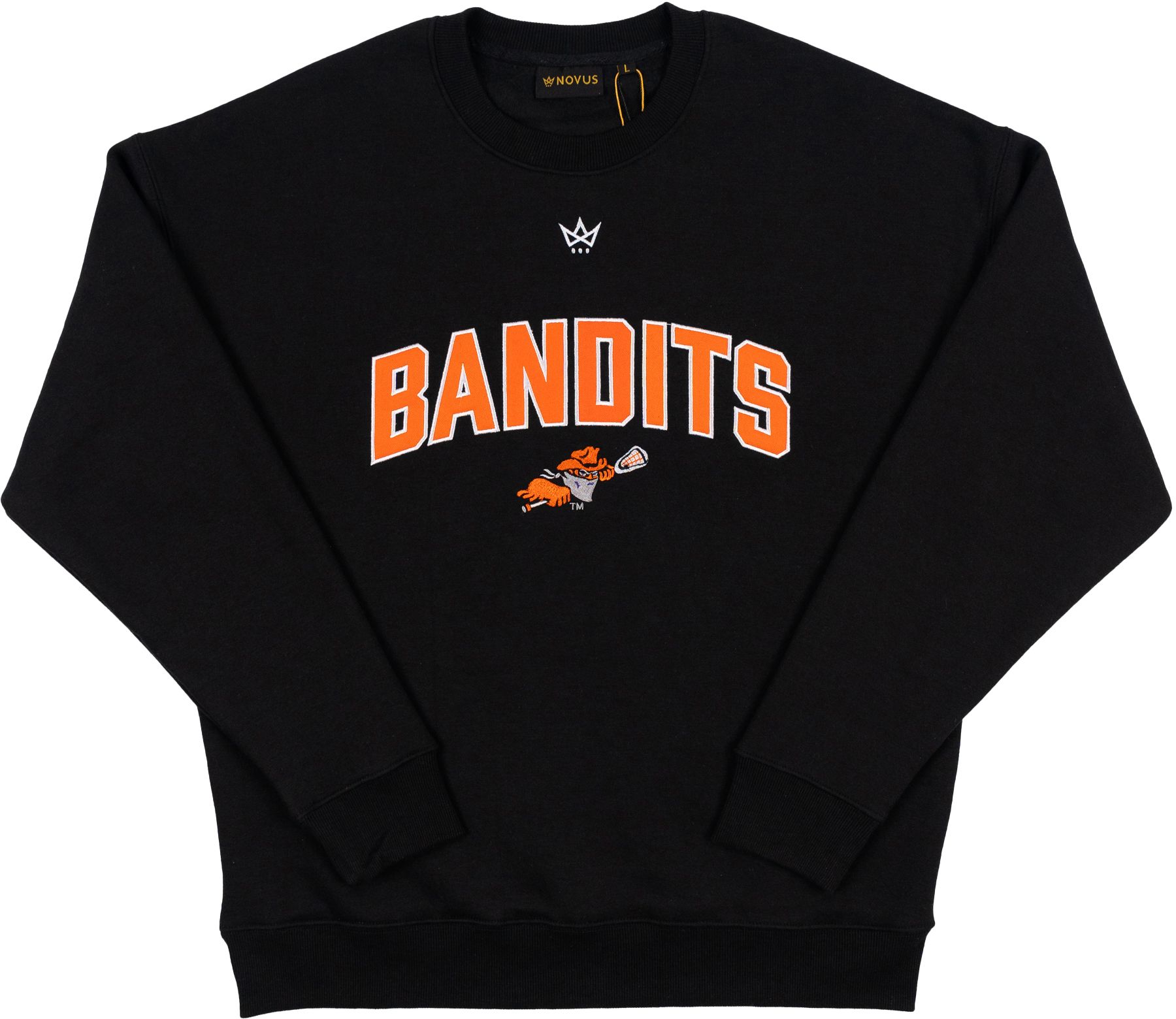 Novus Clothing Adult Buffalo Bandits Black Crewneck Sweatshirt