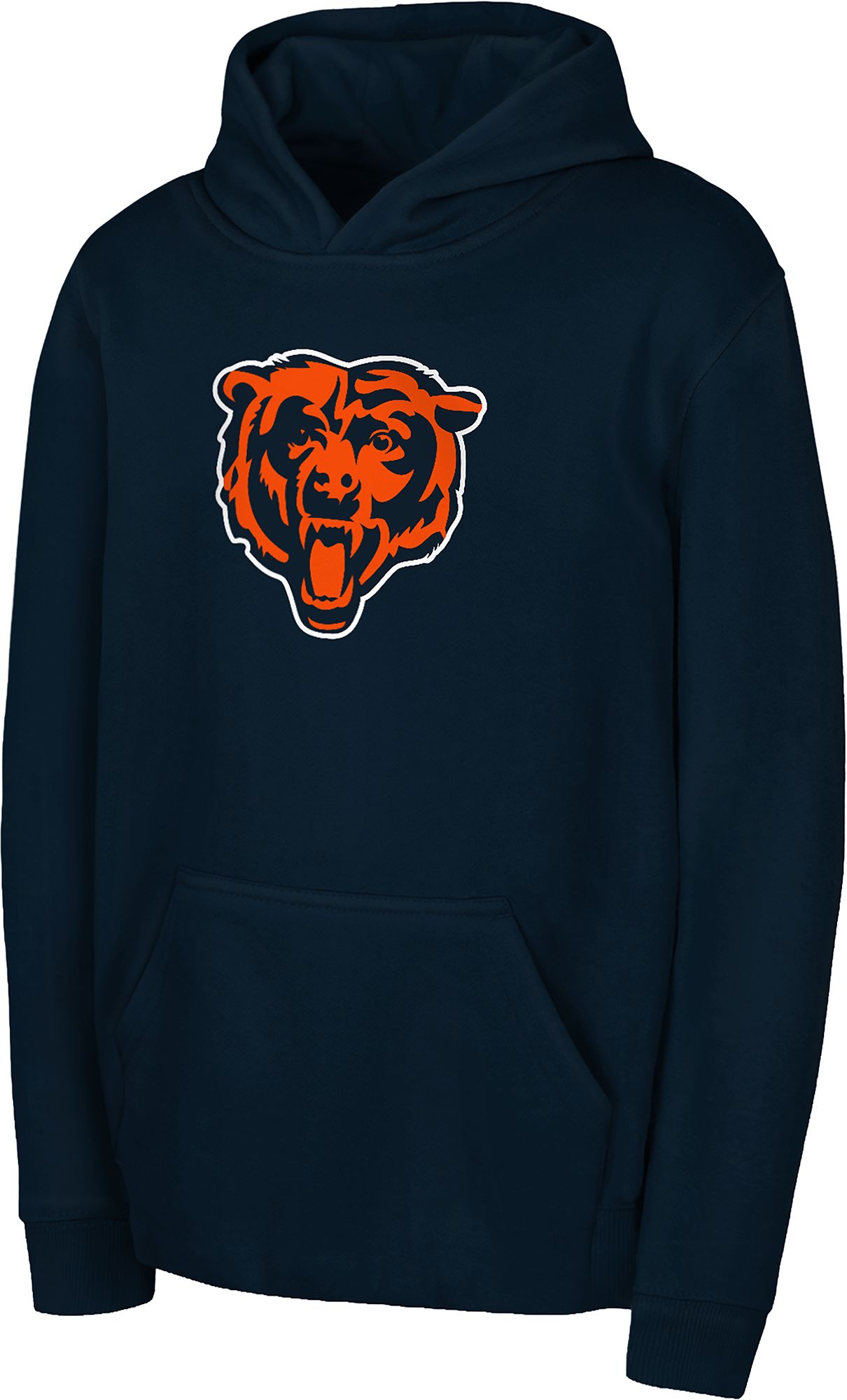 NFL Team Apparel Youth Chicago Bears Navy Logo Pullover Hoodie