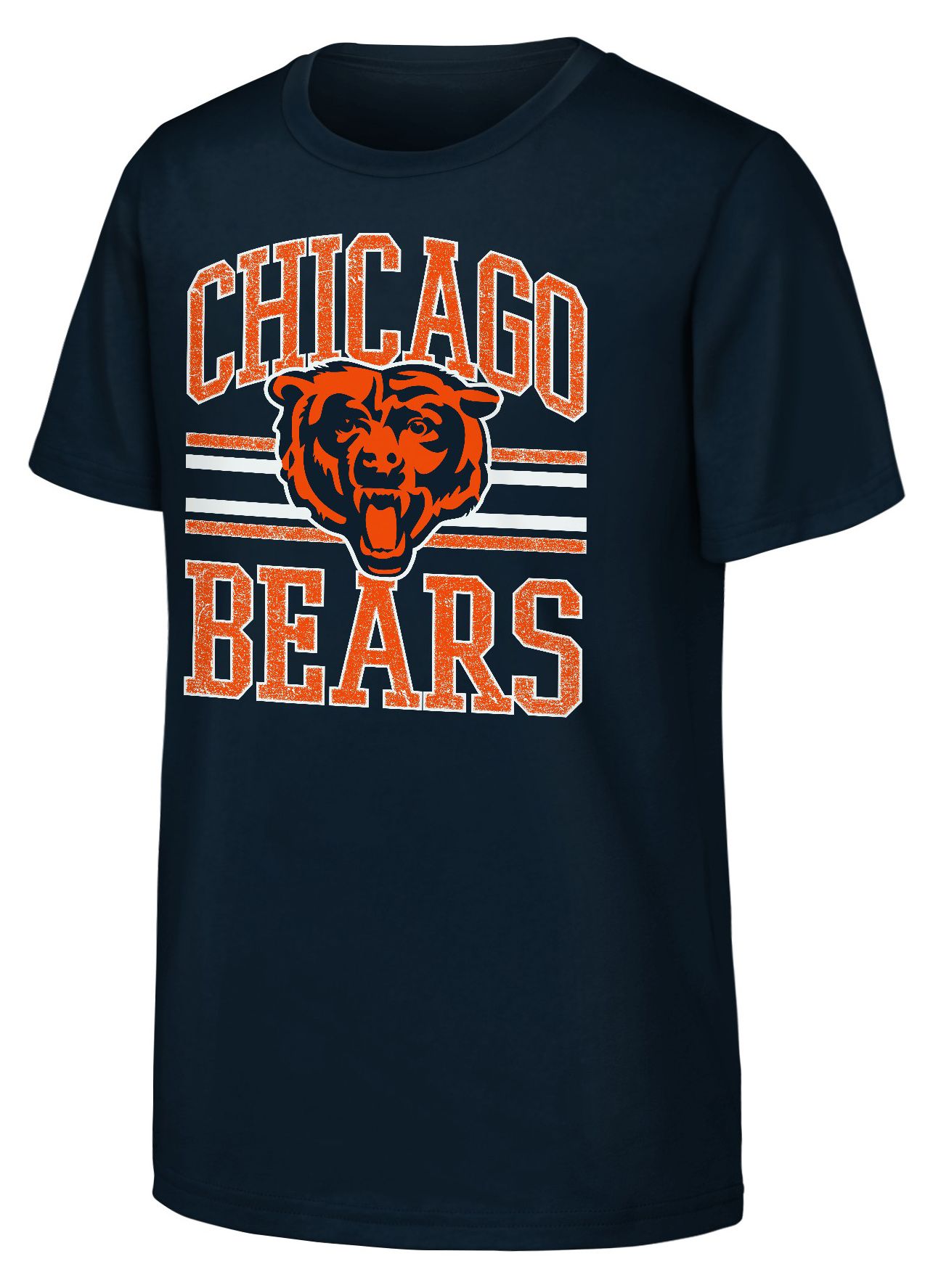 NFL Team Apparel Youth Chicago Bears Navy Thrift Logo T-Shirt