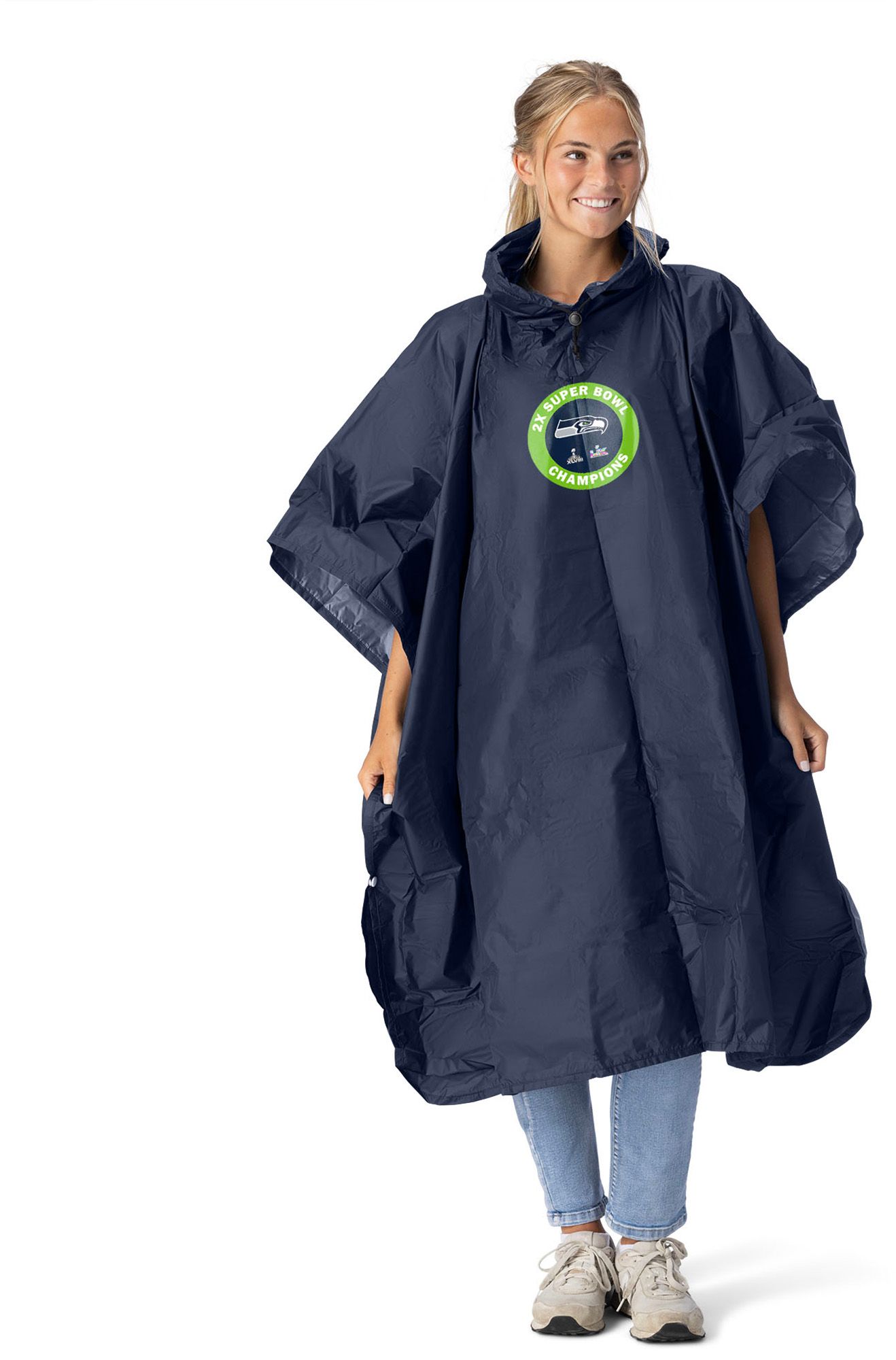 Northwest 2025-26 Super Bowl LX Champions Seattle Seahawks Team Poncho