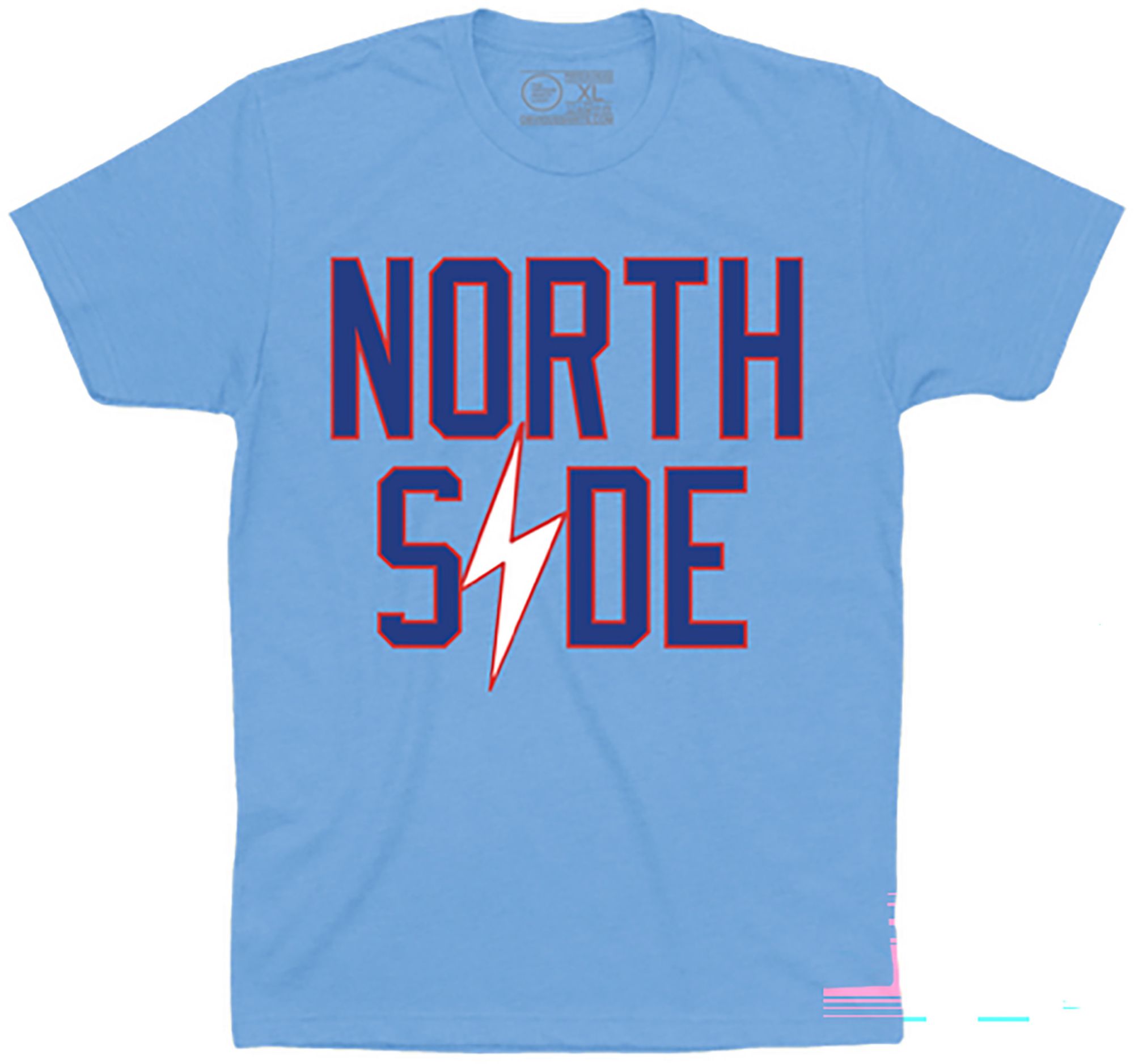 Obvious Shirts Adult North Side Graphic Light Blue T-Shirt