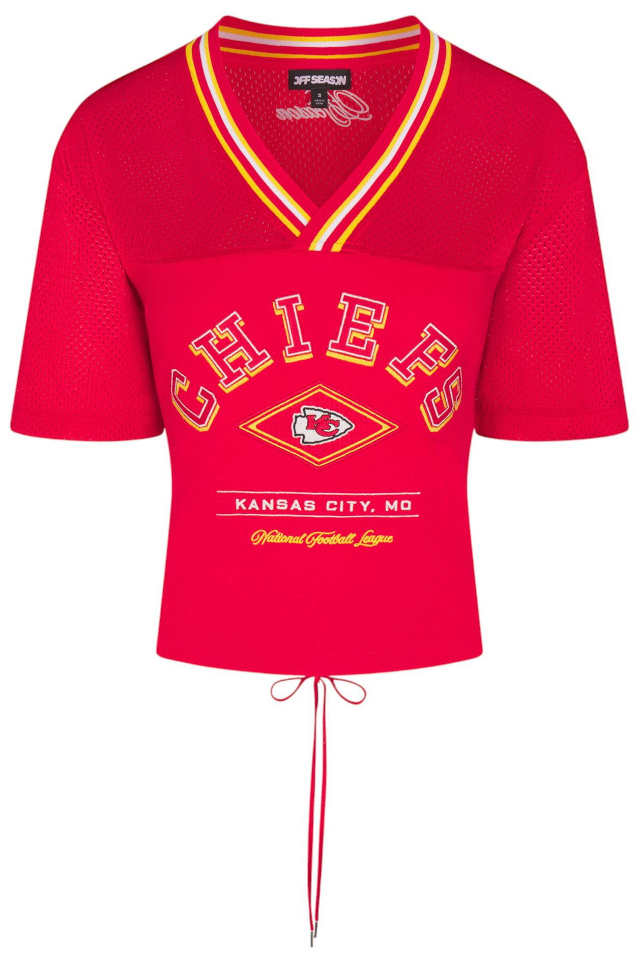 Off Season Women's Kansas City Chiefs Red Laceback T-Shirt