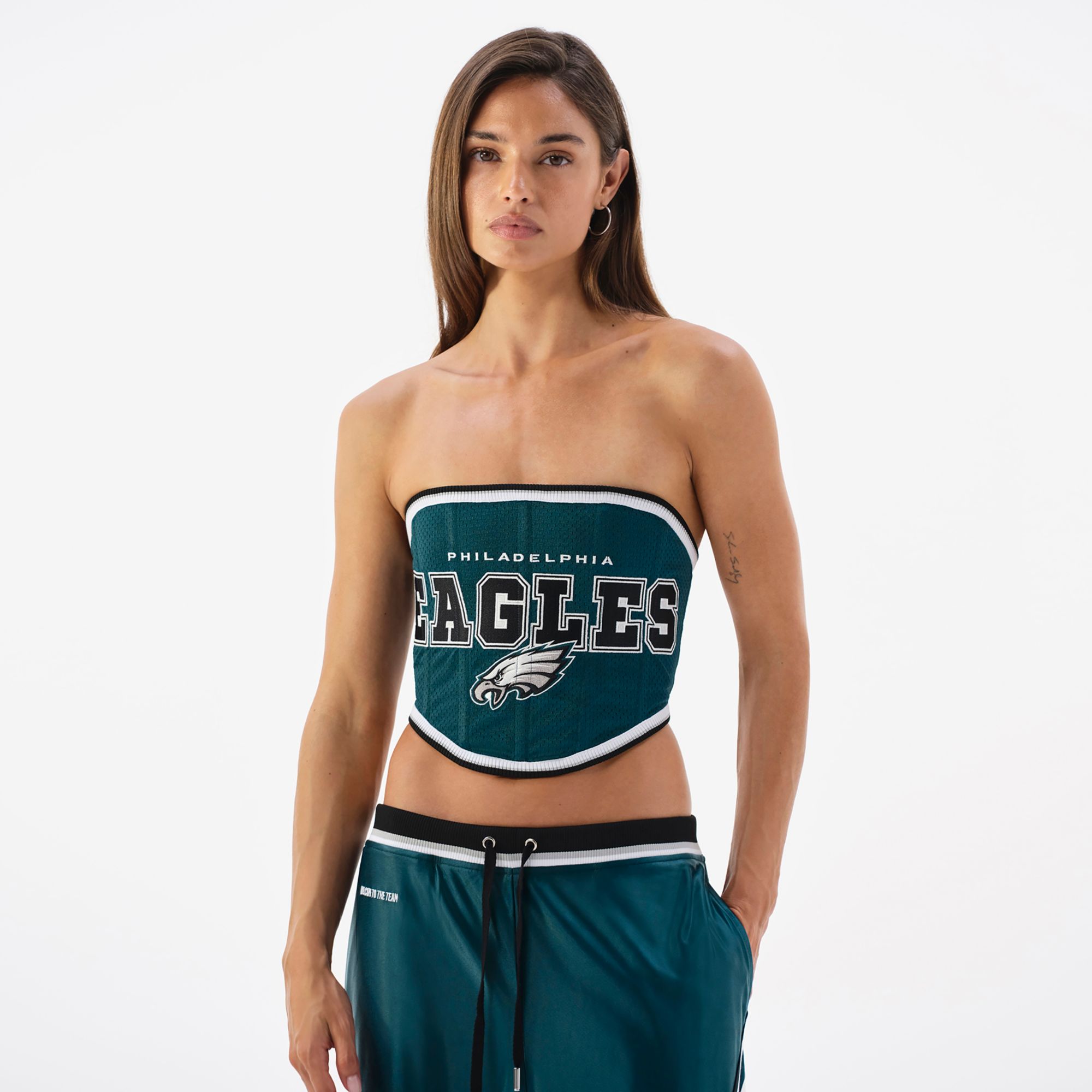 Off Season Women's Philadelphia Eagles Green Corset Top