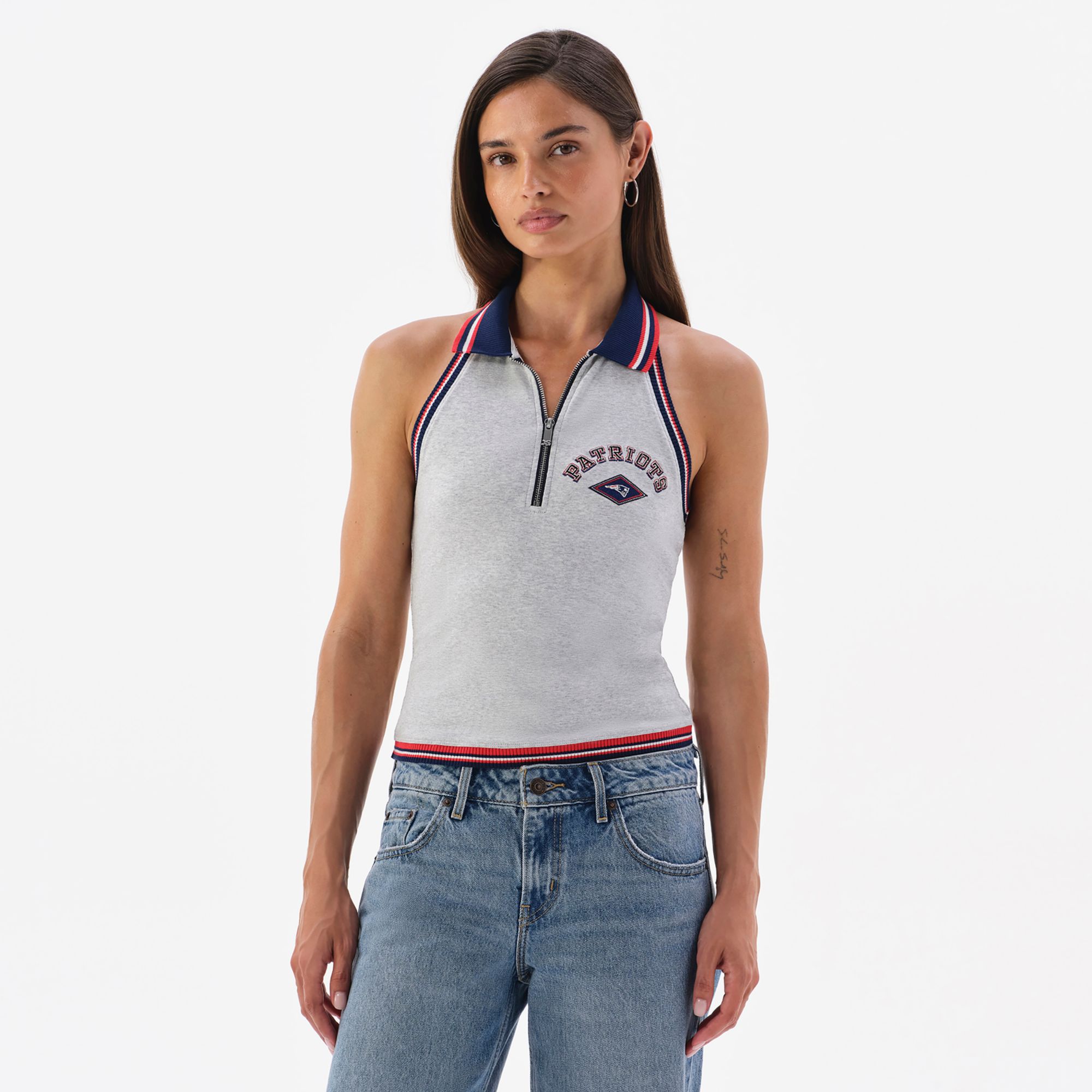 Off Season Women's New York Giants Heather Grey Halter Top