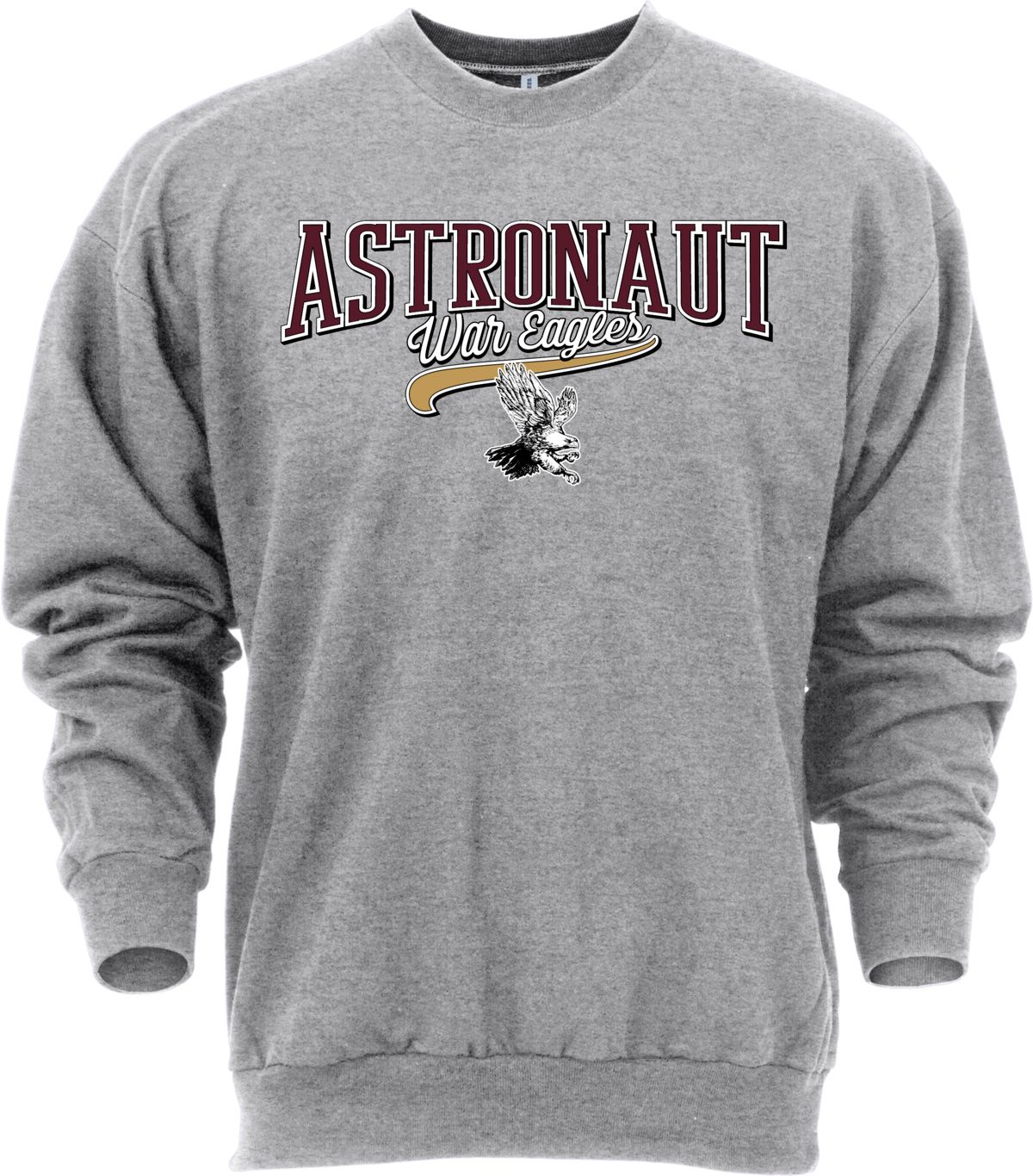 Ohiopyle Prints Adult Astronaut High School Grey Catch Crewneck Sweatshirt
