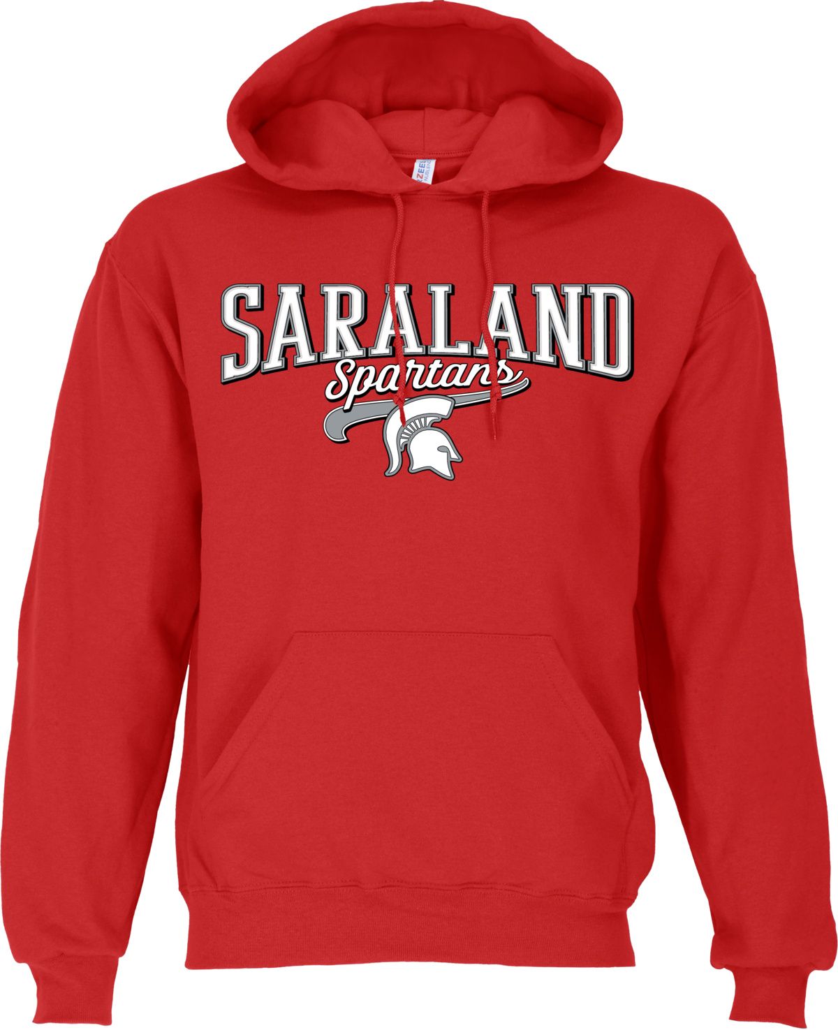 Ohiopyle Prints Adult Saraland High School Red Pullover Hoodie