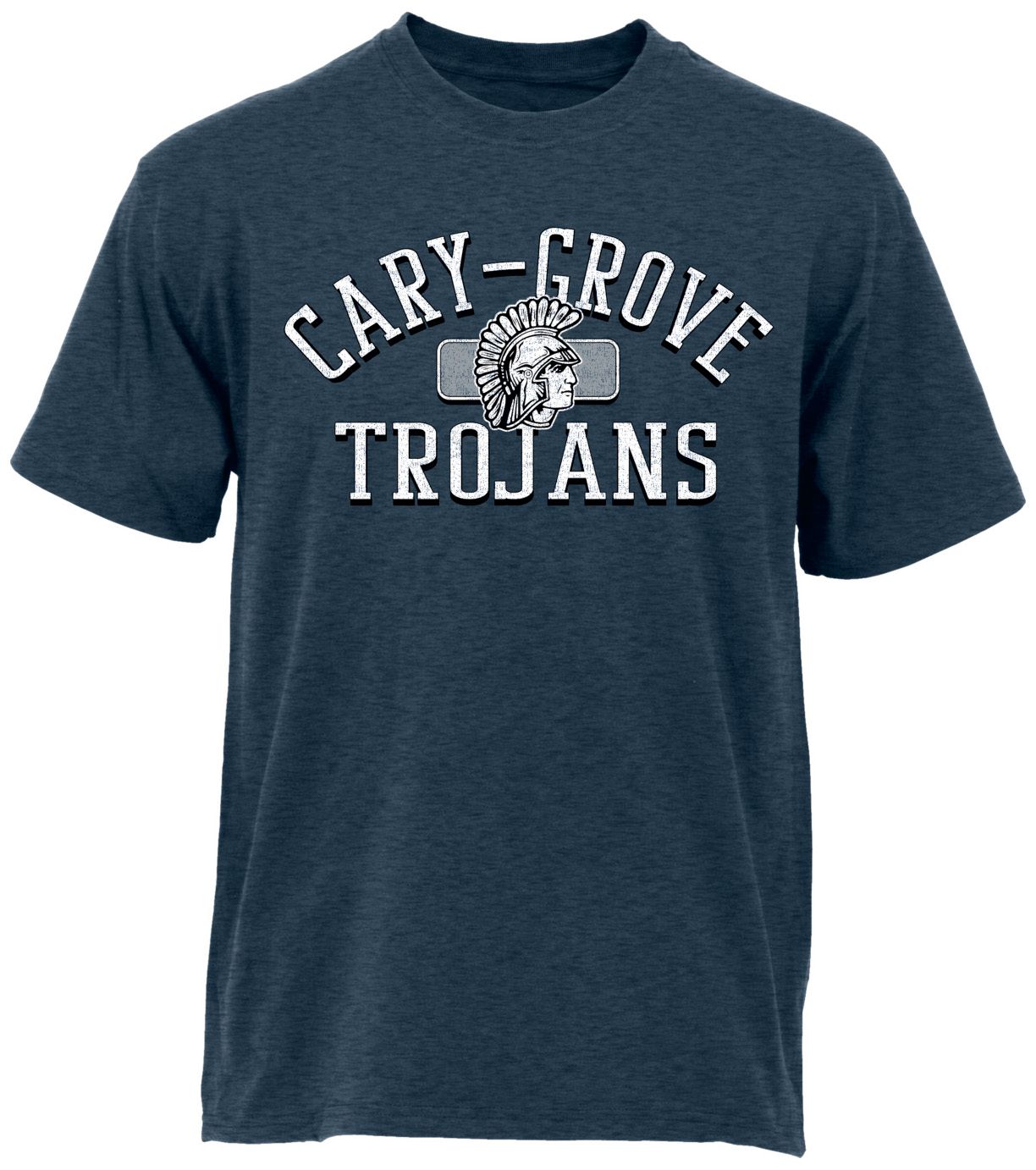 Ohiopyle Prints Adult Cary-Grove High School Heather Navy Plate Ultimate T-Shirt