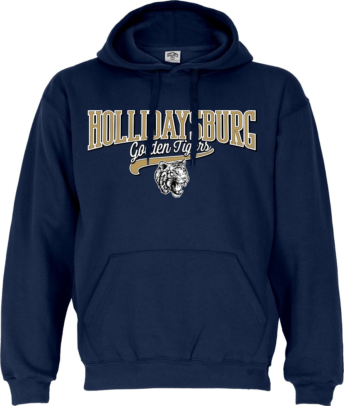 Ohiopyle Prints Adult Hollidaysburg High School Navy Pullover Hoodie
