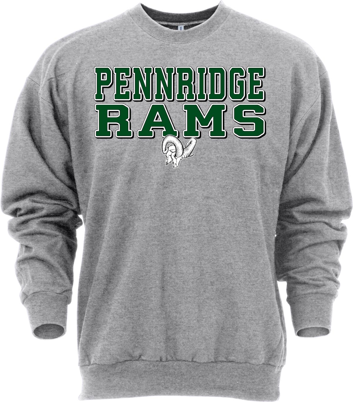 Ohiopyle Prints Adult Pennridge High School Gray Crew Neck Sweatshirt