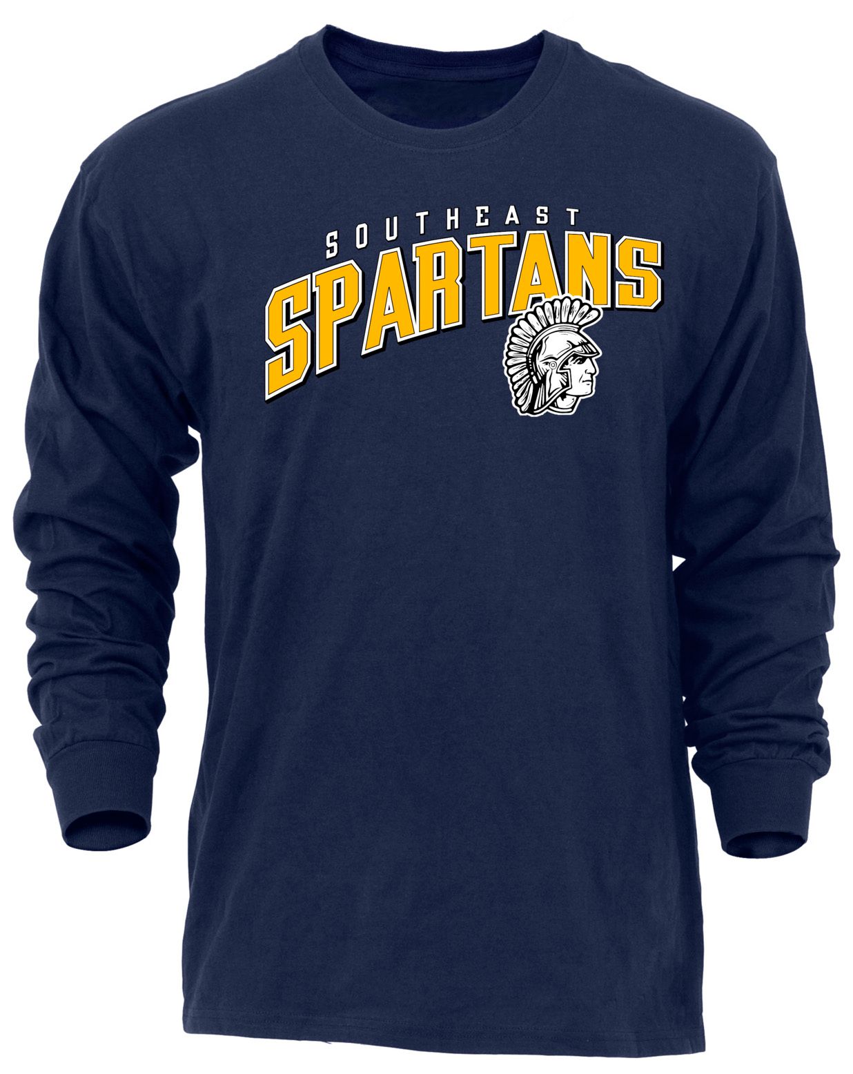 Ohiopyle Prints Adult Southeast High School Navy Flyball Long Sleeve Shirt