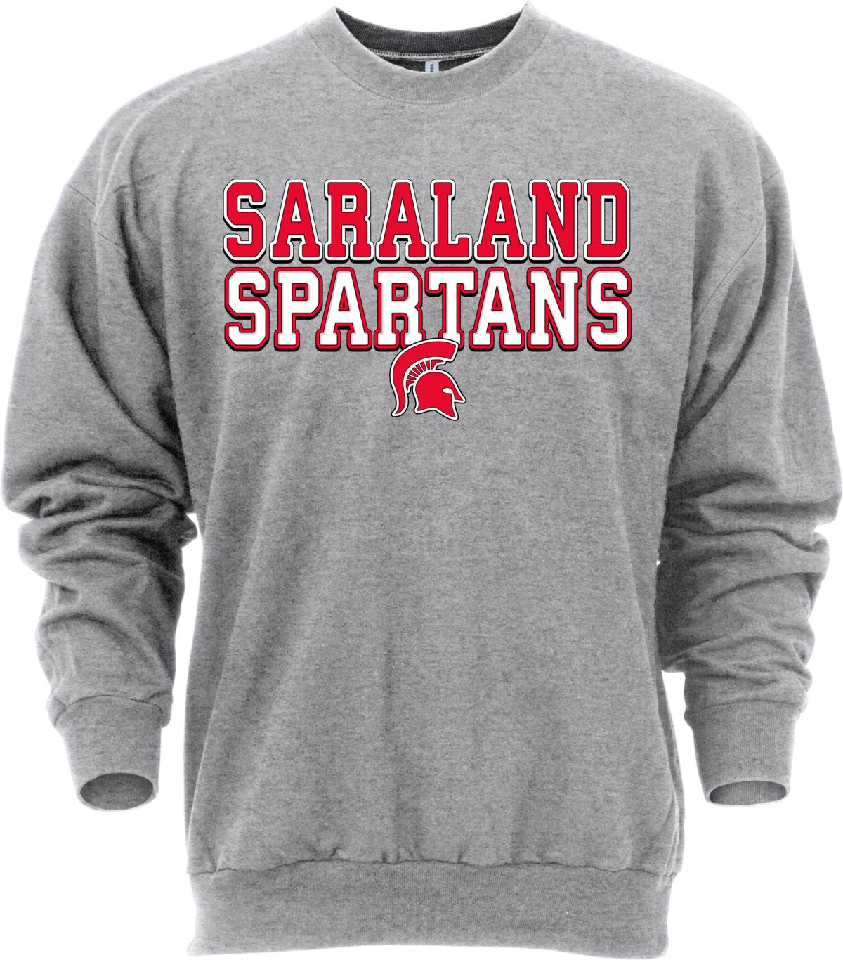 Ohiopyle Prints Adult Saraland High School Gray Crew Neck Sweatshirt