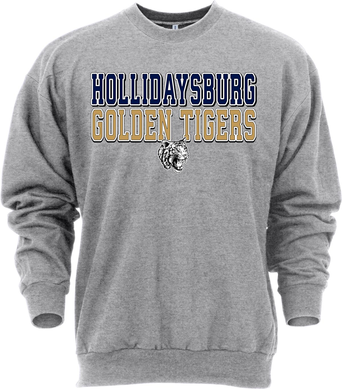 Ohiopyle Prints Adult Hollidaysburg High School Gray Crew Neck Sweatshirt