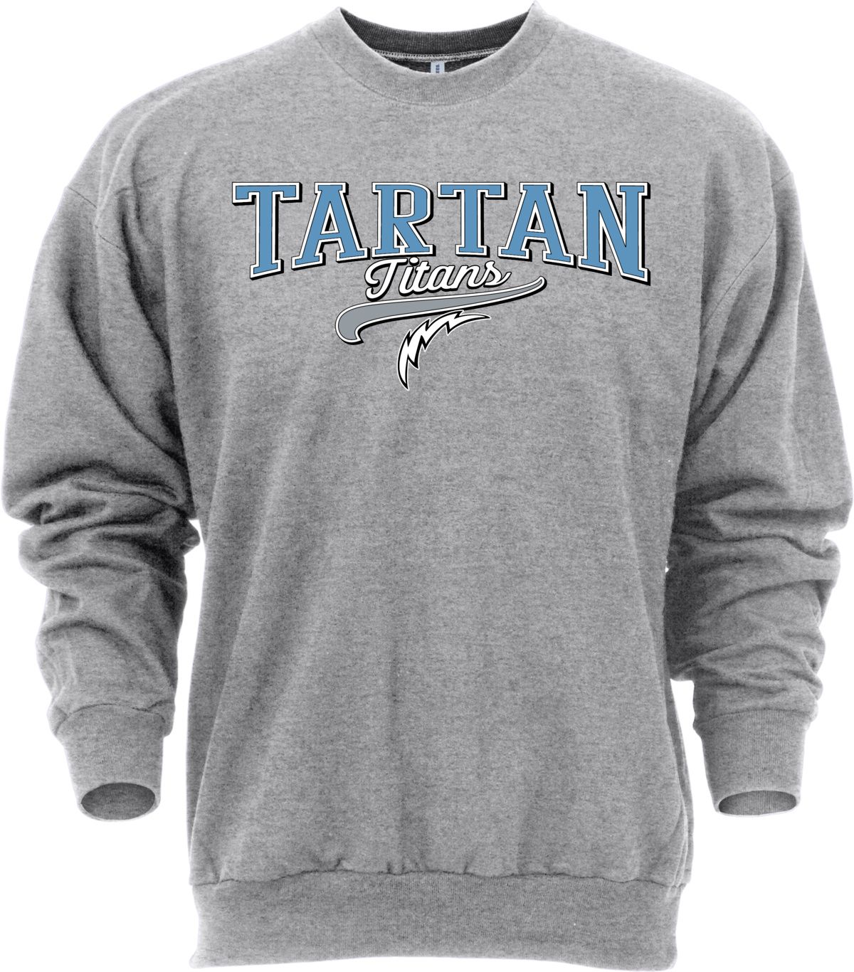 Ohiopyle Prints Adult Tartan High School Grey Catch Crewneck Sweatshirt