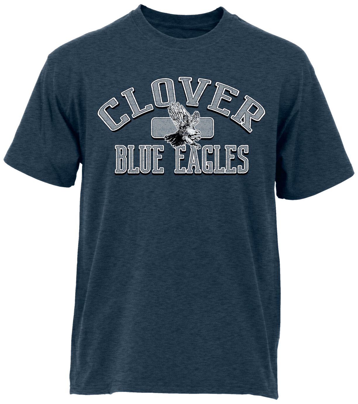 Ohiopyle Prints Adult Clover High School Heather Navy Plate Ultimate T-Shirt