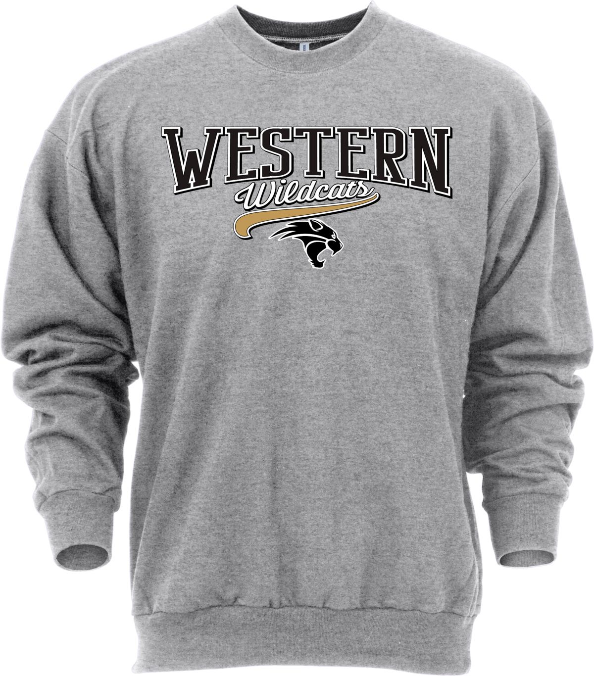 Ohiopyle Prints Adult Western High School Grey Catch Crewneck Sweatshirt