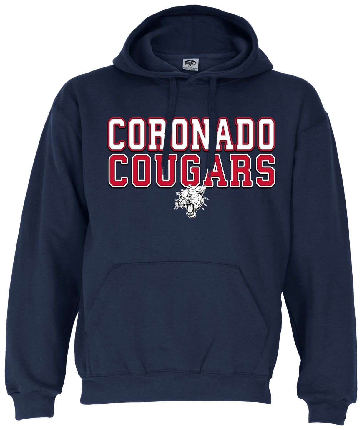 Ohiopyle Prints Adult Coronado High School Navy Field Hooded Sweatshirt