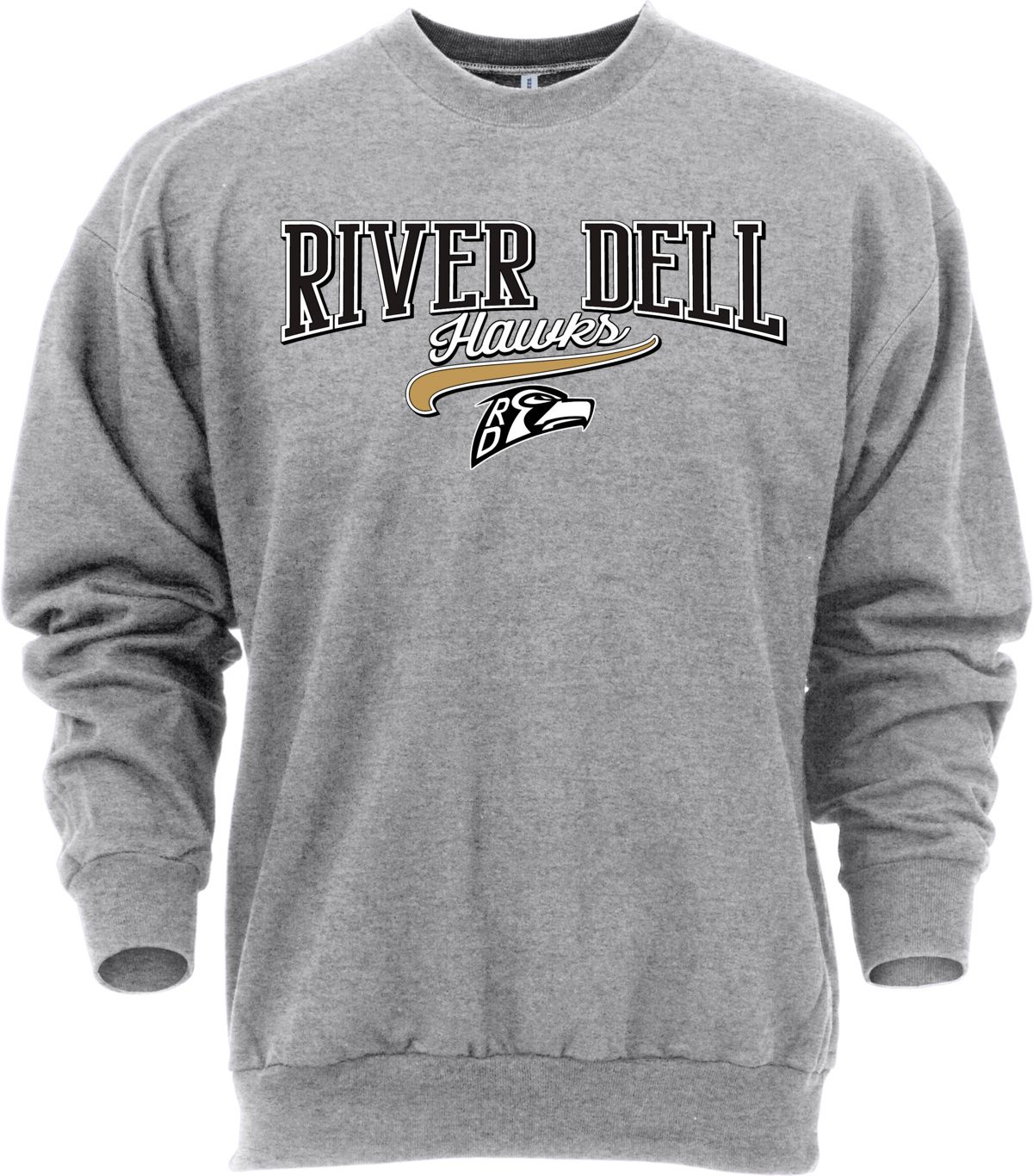 Ohiopyle Prints Adult River Dell High School Grey Catch Crewneck Sweatshirt