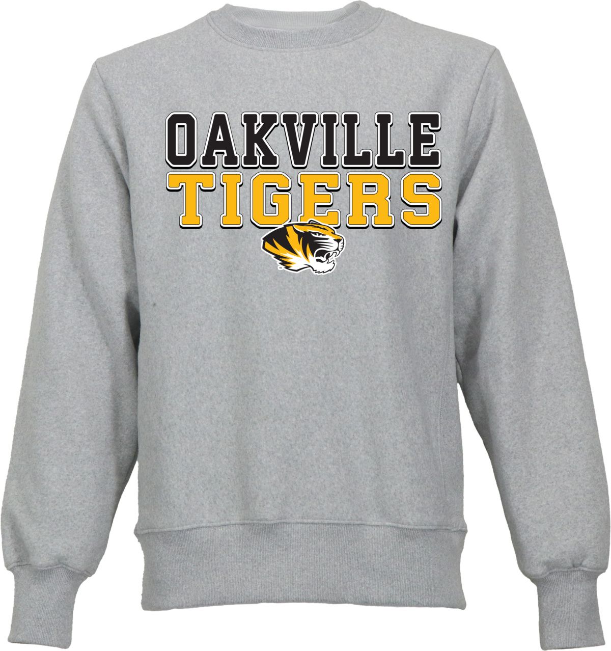 Ohiopyle Prints Men's Oakville High School Gray Crewneck Sweatshirt