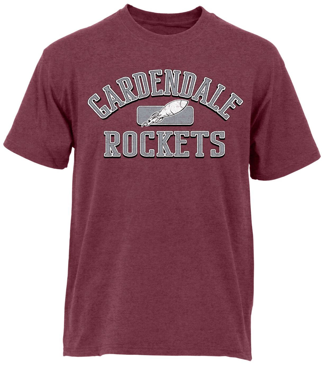 Ohiopyle Prints Adult Gardendale High School Heather Maroon Plate T-Shirt