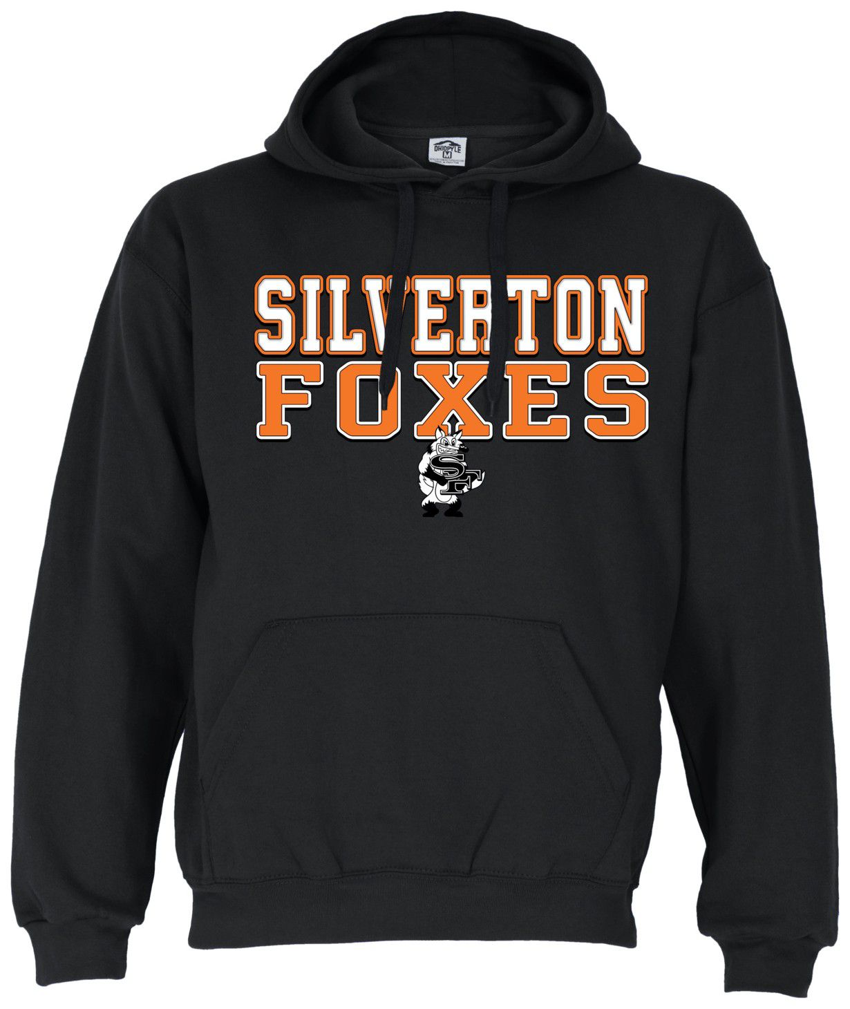 Ohiopyle Prints Adult Silverton High School Black Field Hooded Sweatshirt