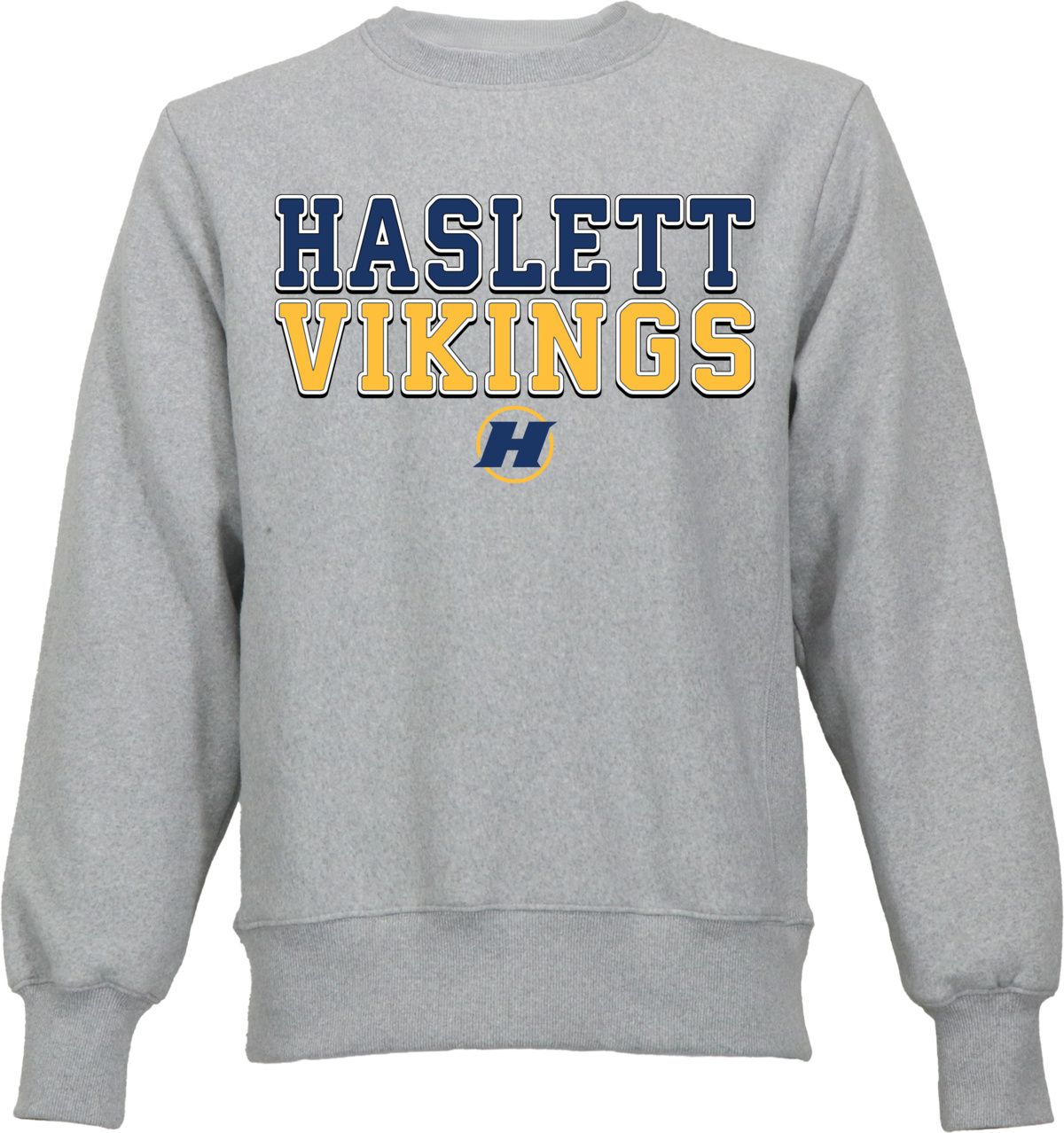 Ohiopyle Prints Men's Haslett High School Gray Crewneck Sweatshirt