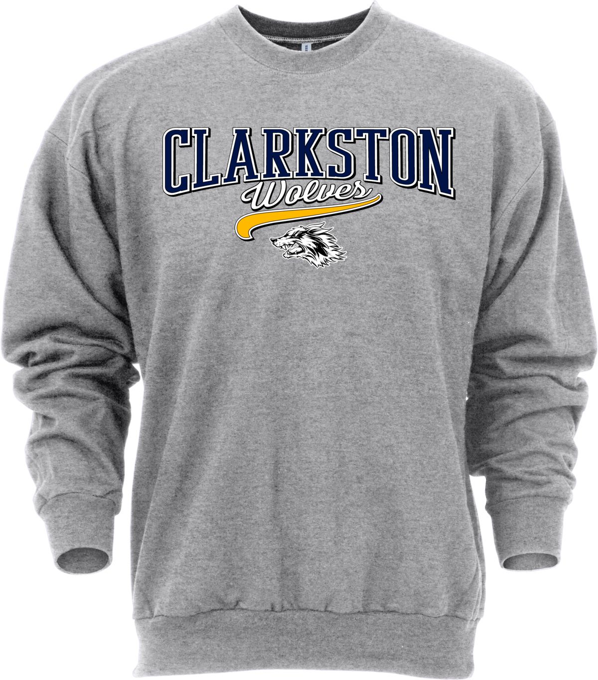 Ohiopyle Prints Adult Clarkston High School Grey Catch Crewneck Sweatshirt