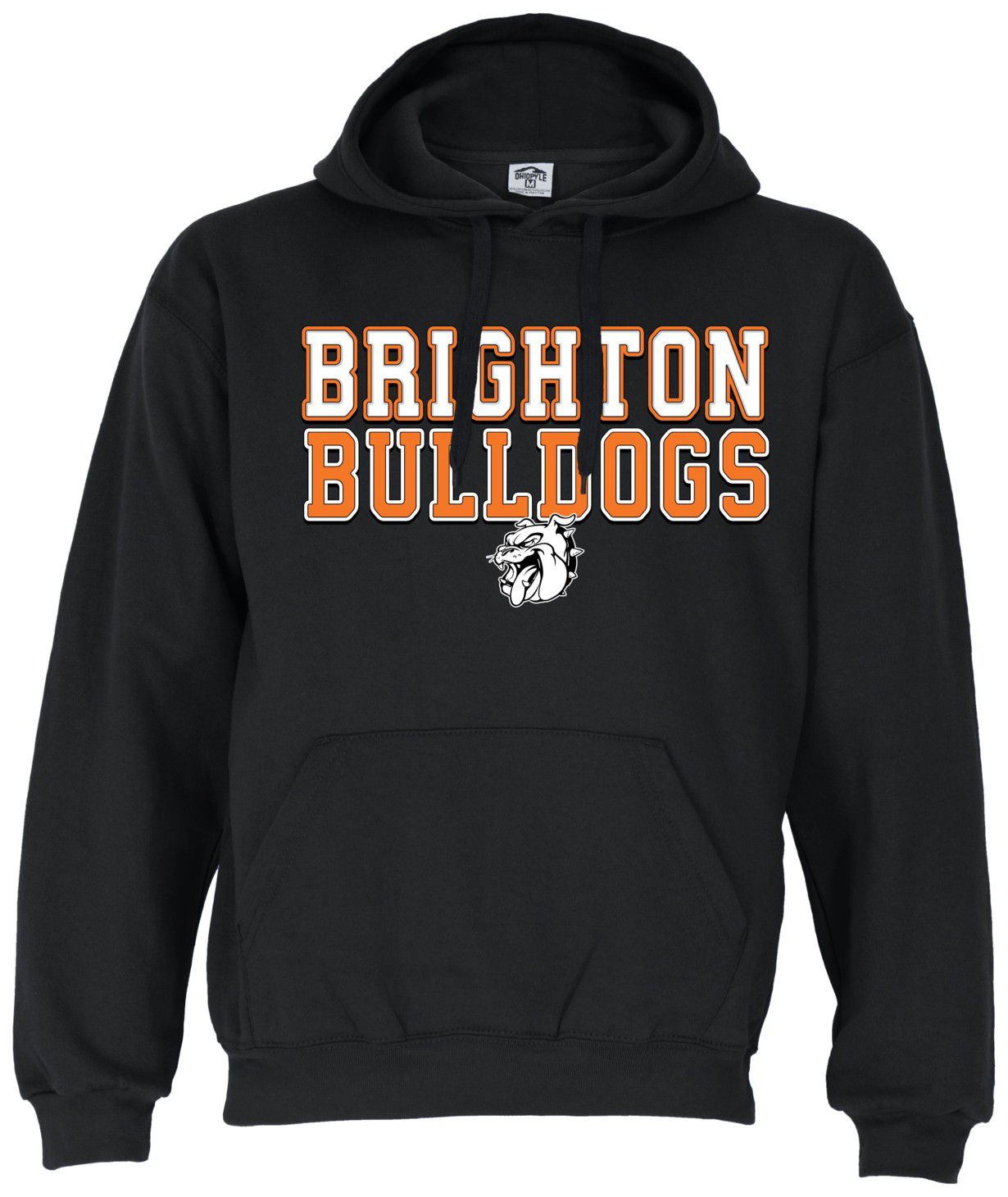 Ohiopyle Prints Adult Brighton High School Black Field Hooded Sweatshirt