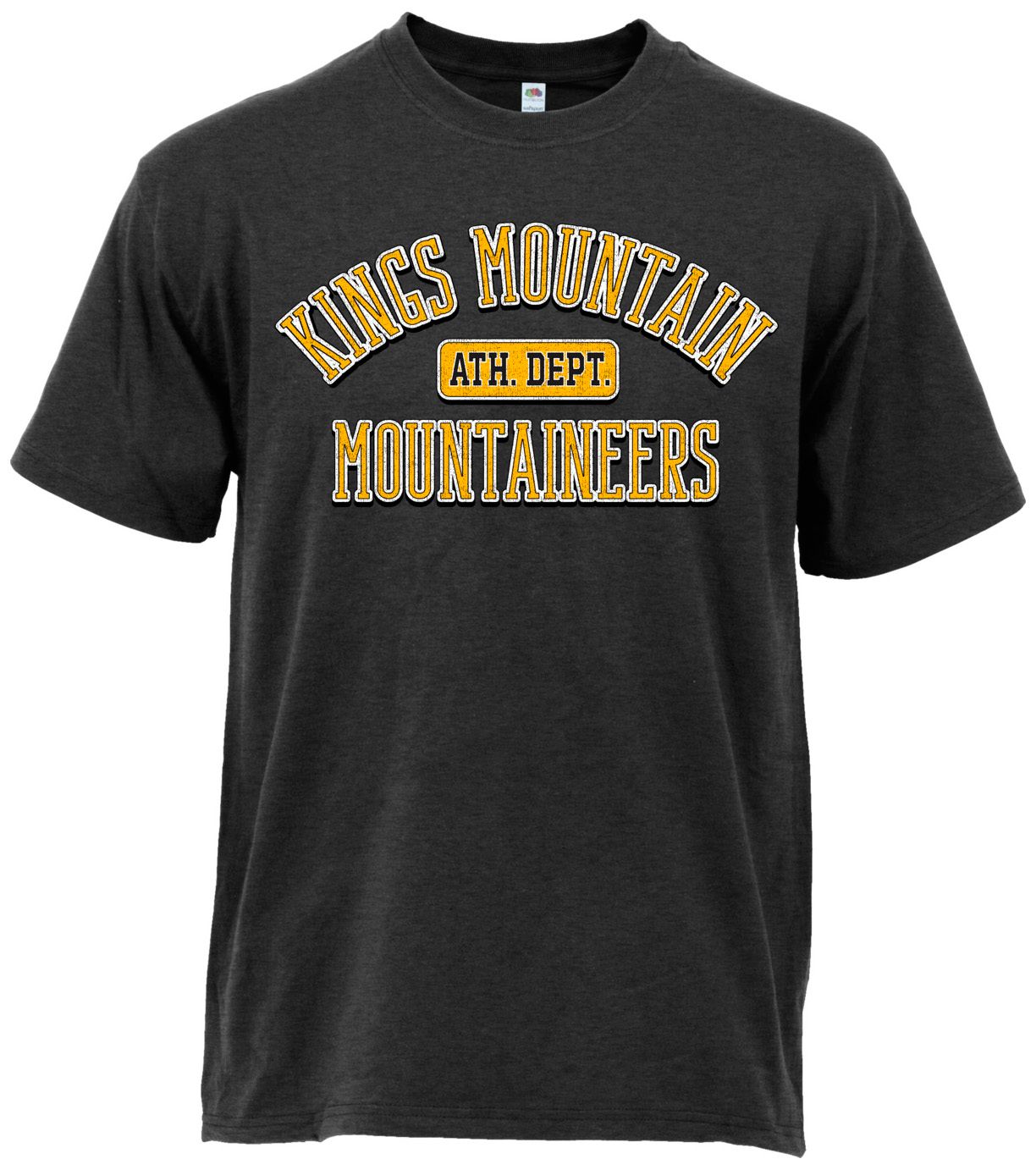 Ohiopyle Prints Adult Kings Mountain High School Heather Black Plate Ultimate T-Shirt