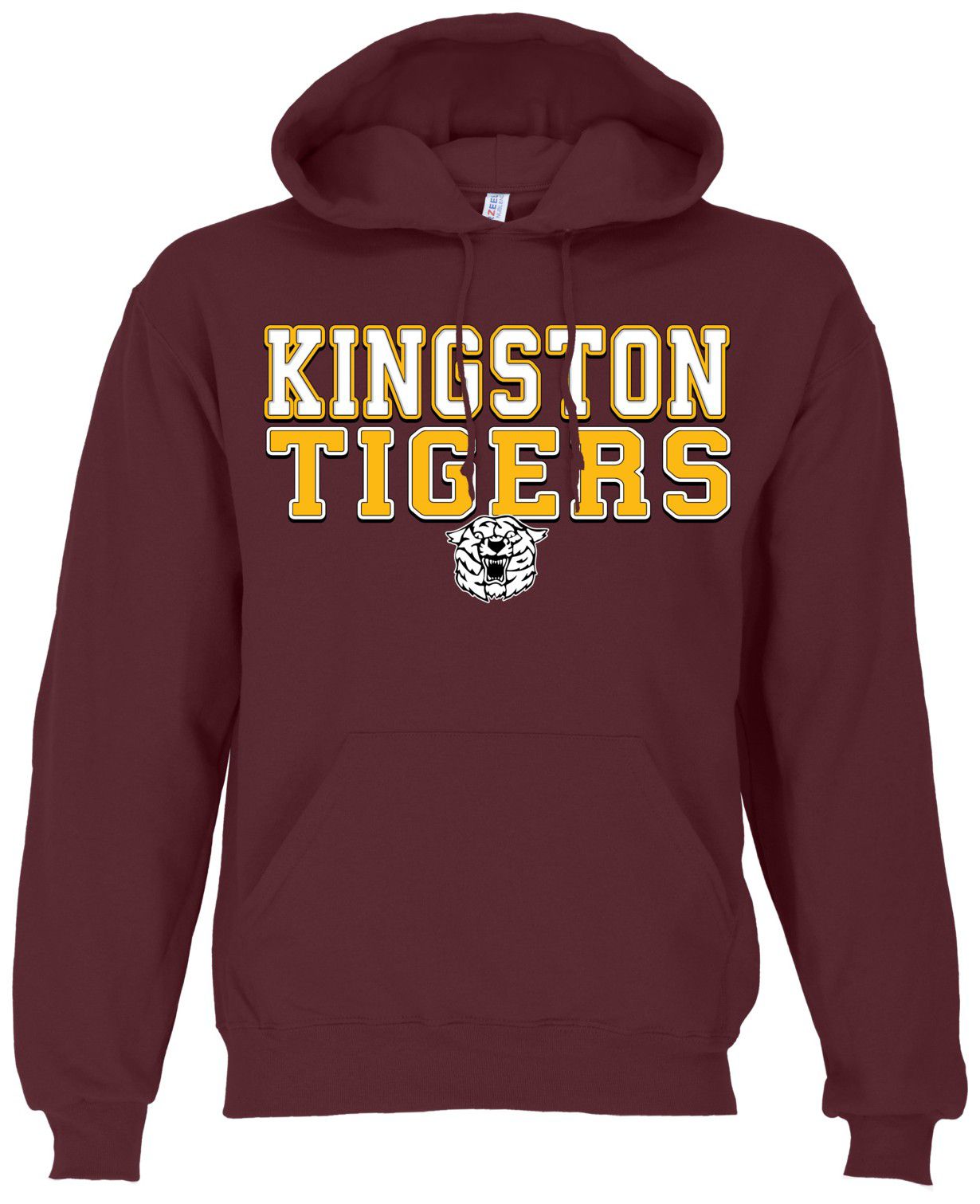 Ohiopyle Prints Adult Kingston High School Maroon Field Hooded Sweatshirt