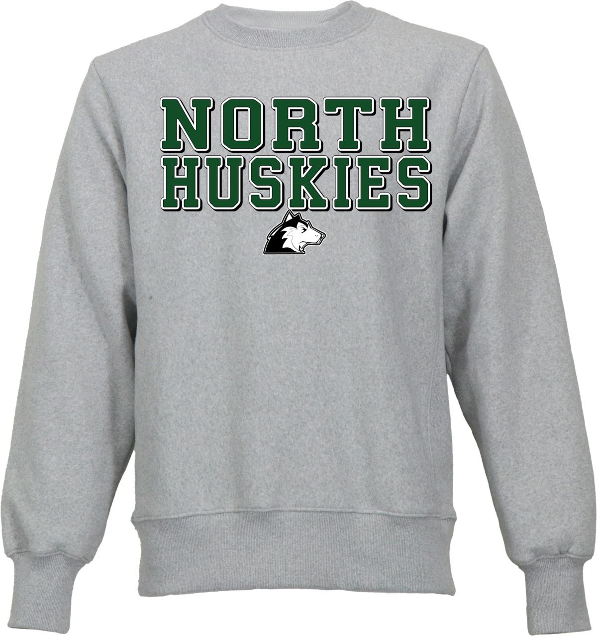 Ohiopyle Prints Men's North High School Gray Crewneck Sweatshirt