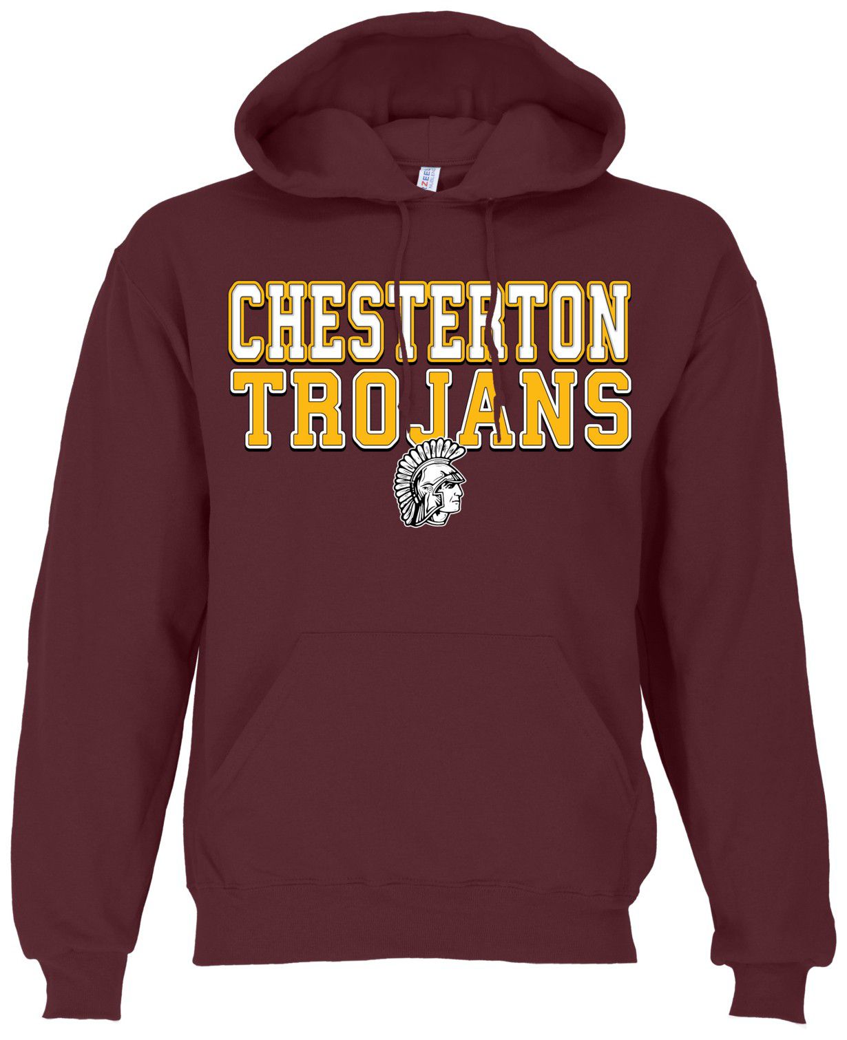 Ohiopyle Prints Adult Chesterton High School Maroon Field Hooded Sweatshirt