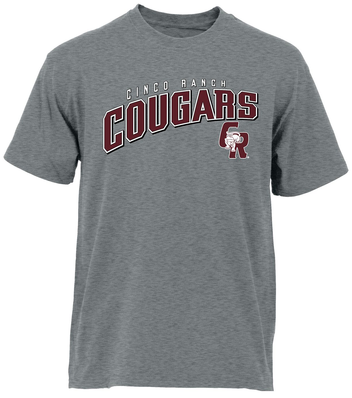 Ohiopyle Prints Adult Cinco Ranch High School Grey Flyball Ultimate T-Shirt