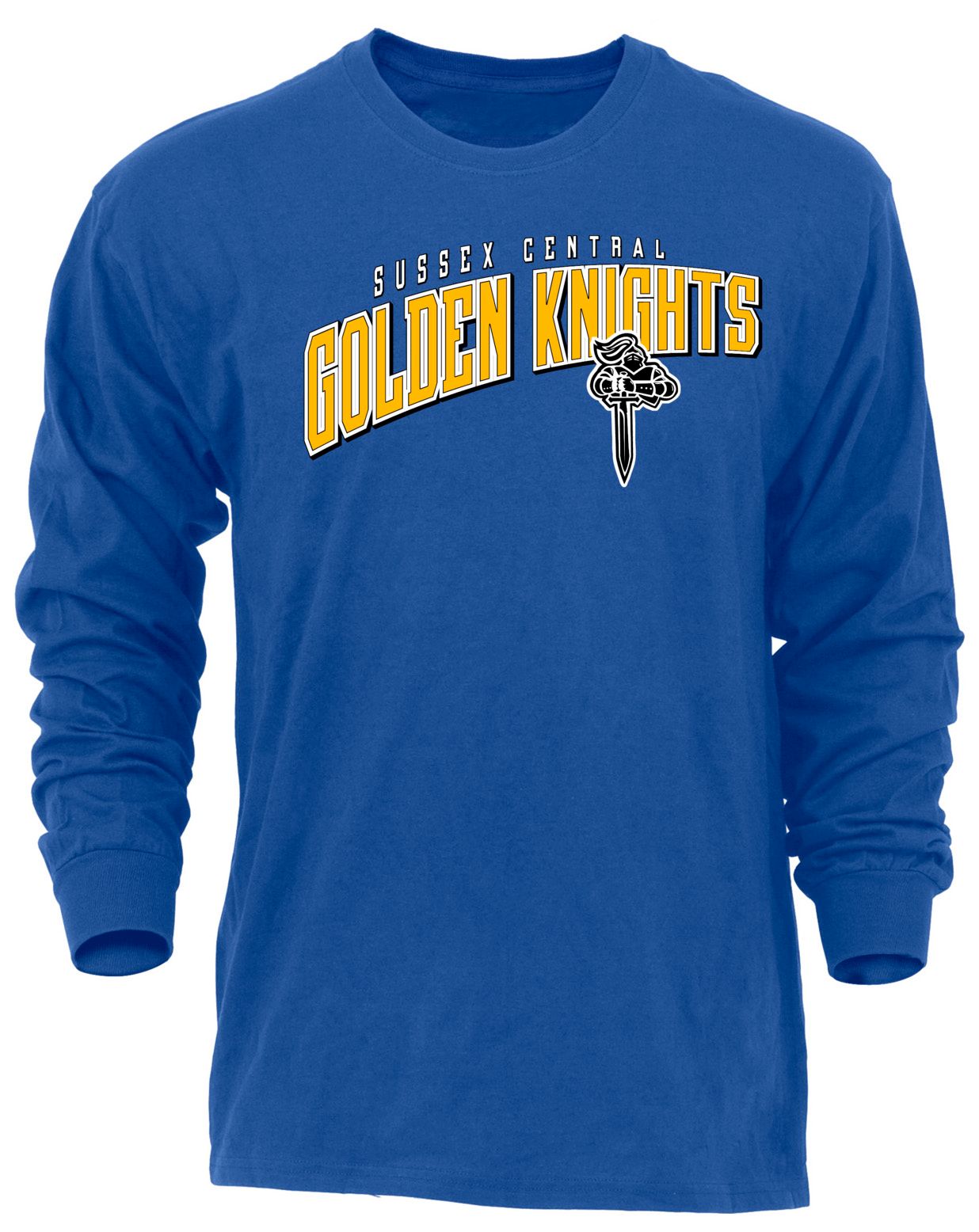 Ohiopyle Prints Adult Sussex Central High School Royal Flyball Long Sleeve Shirt