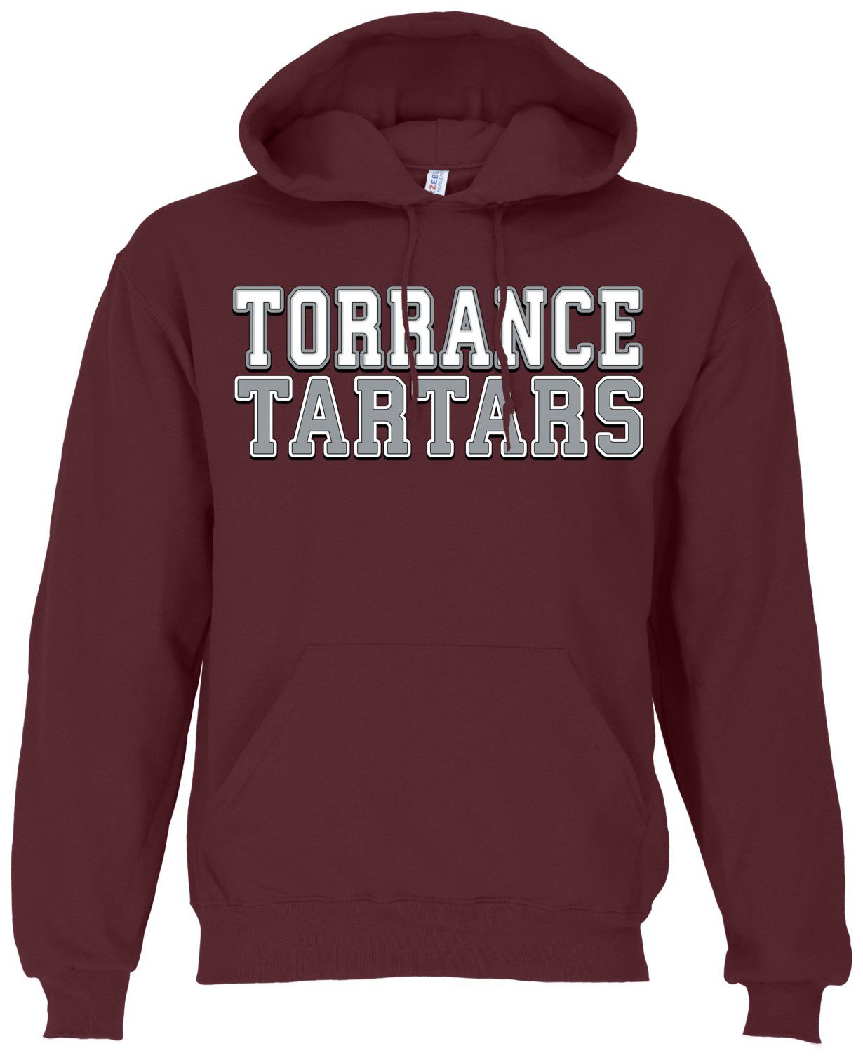 Ohiopyle Prints Adult Torrance High School Maroon Field Hooded Sweatshirt