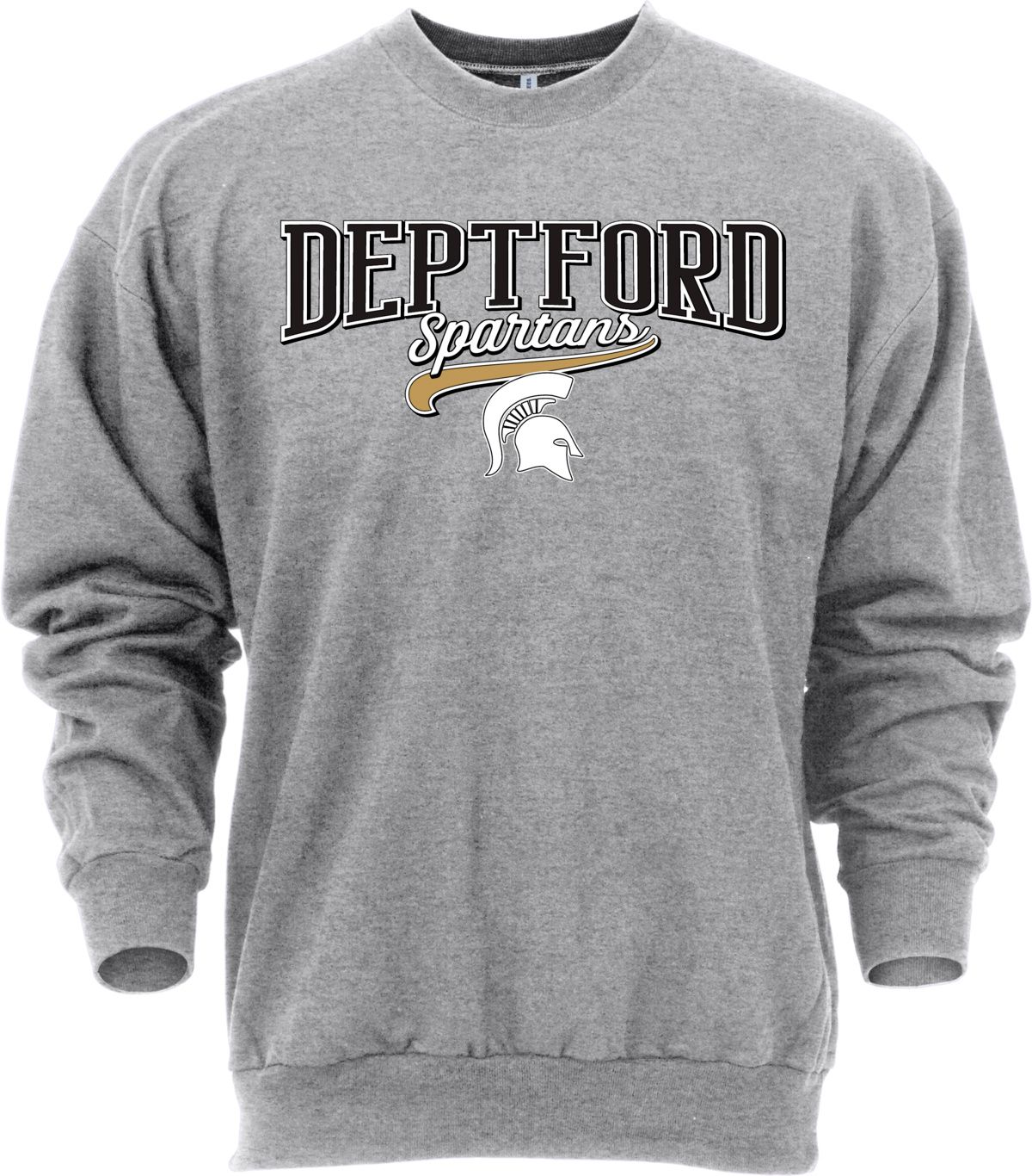 Ohiopyle Prints Adult Deptford High School Grey Catch Crewneck Sweatshirt