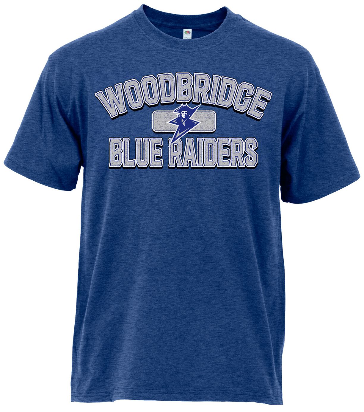 Ohiopyle Prints Adult Woodbridge High School Heather Royal Blue Plate Ultimate T-Shirt