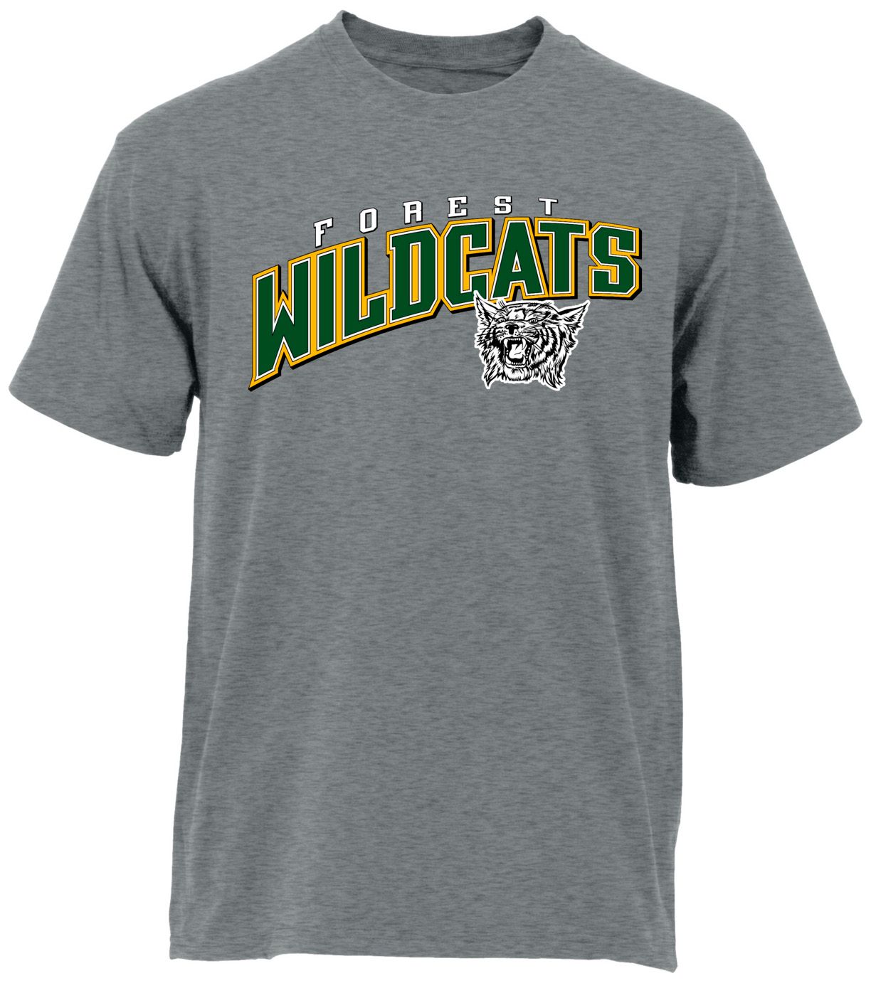 Ohiopyle Prints Adult Forest High School Grey Flyball Ultimate T-Shirt