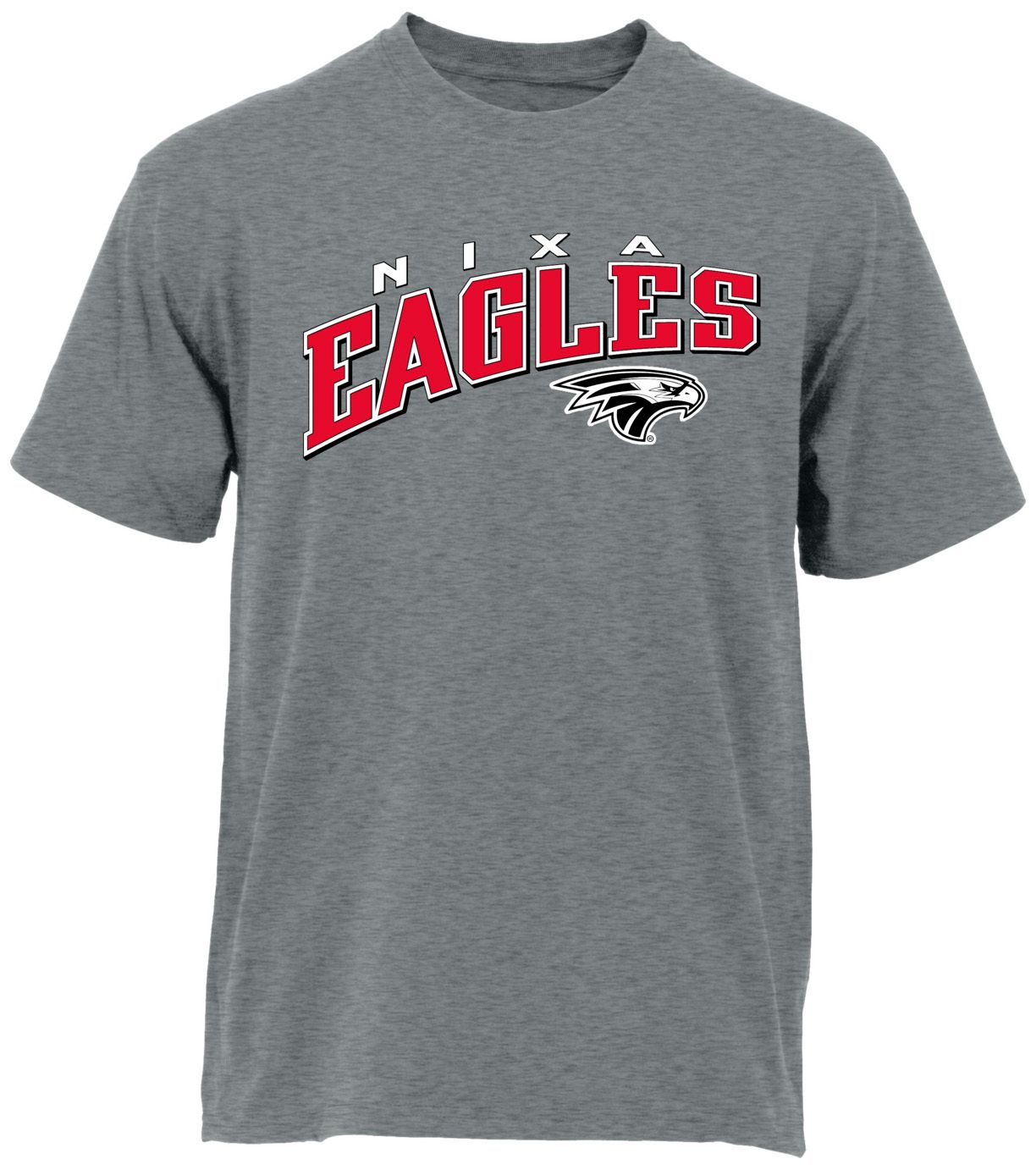 Ohiopyle Prints Adult Nixa High School Grey Flyball Ultimate T-Shirt
