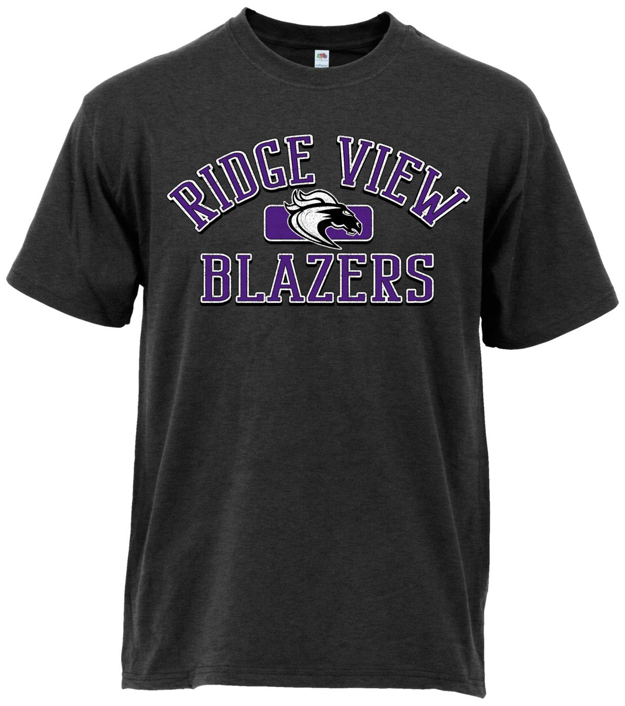 Ohiopyle Prints Adult Ridge View High School Heather Black Plate Ultimate T-Shirt