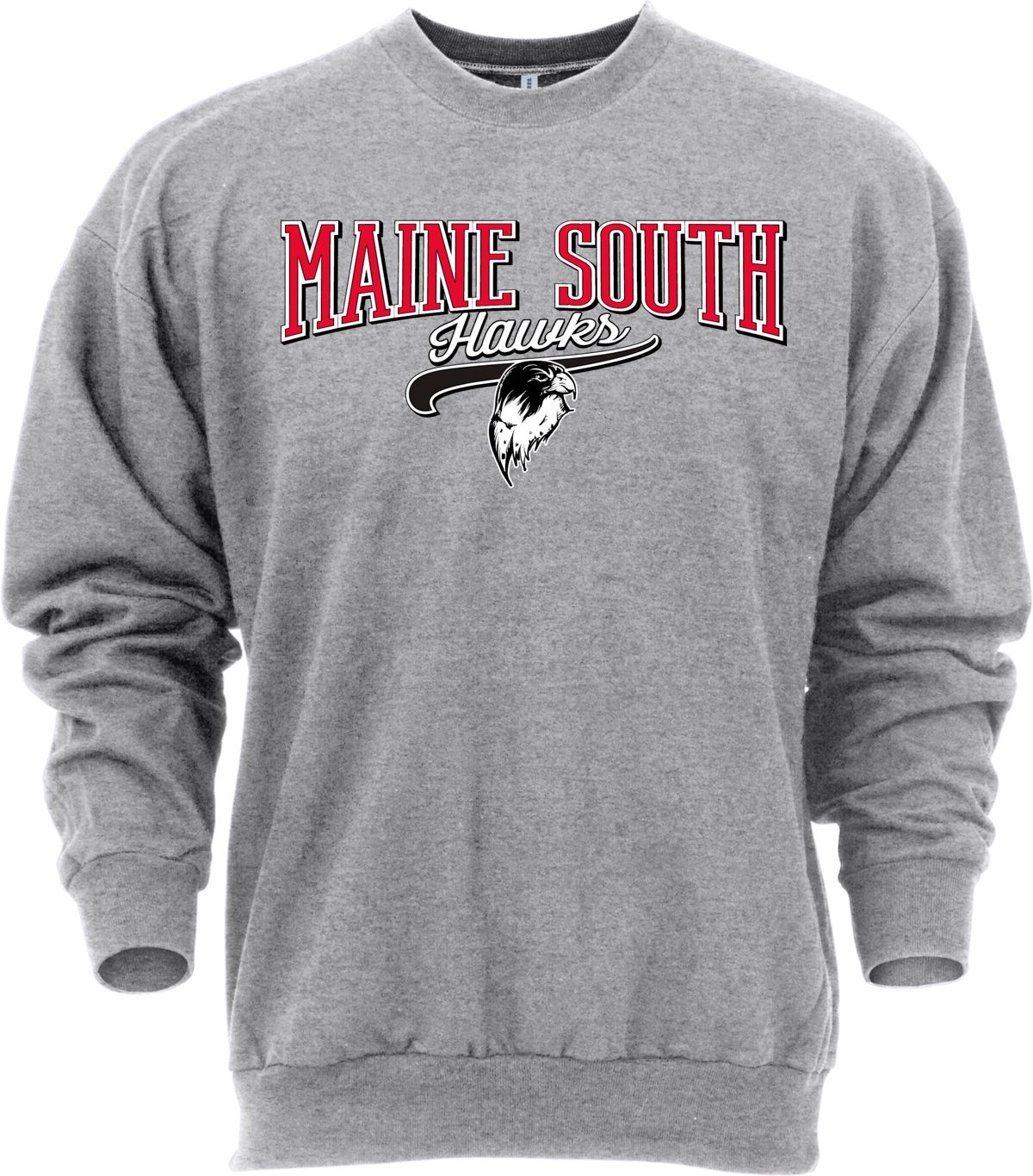 Ohiopyle Prints Adult Maine South High School Grey Catch Crewneck Sweatshirt