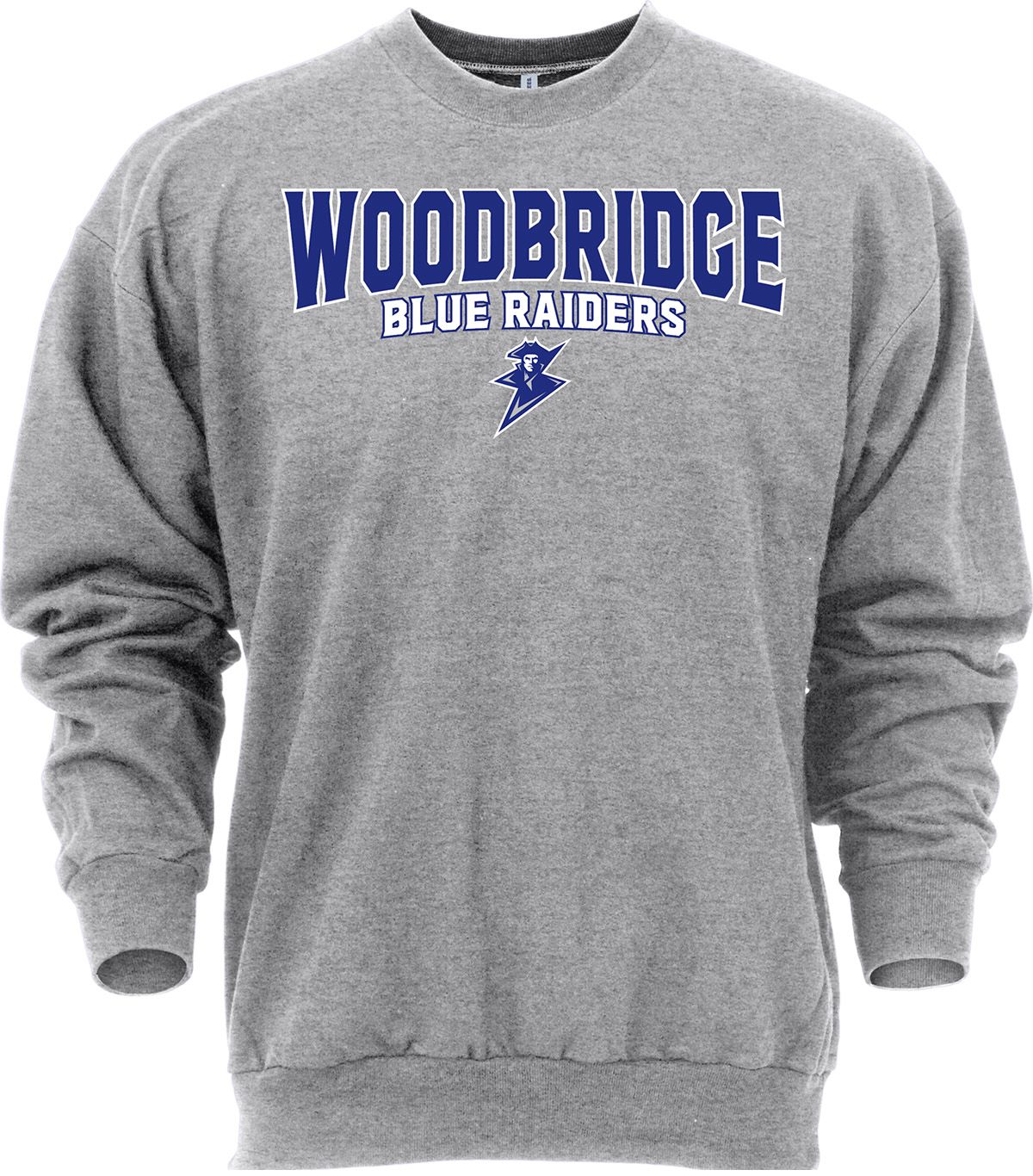 Ohiopyle Prints Adult Woodbridge High School Grey Catch Crewneck Sweatshirt