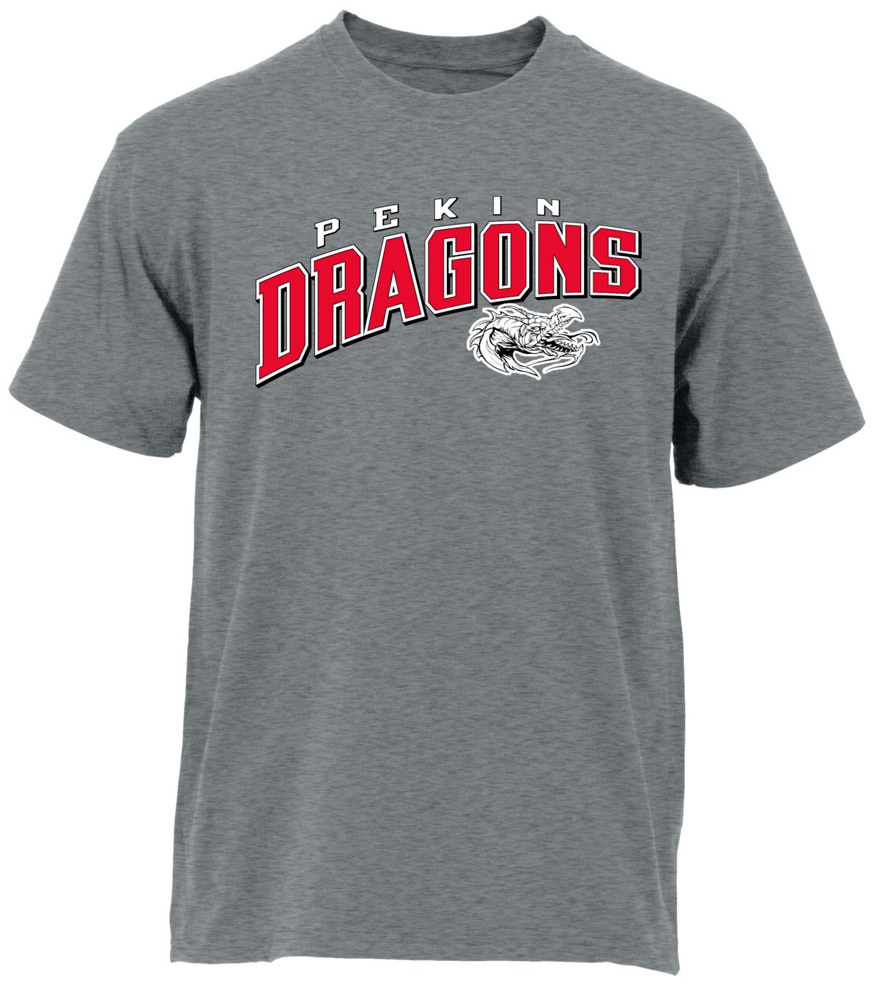Ohiopyle Prints Adult Pekin High School Grey Flyball Ultimate T-Shirt