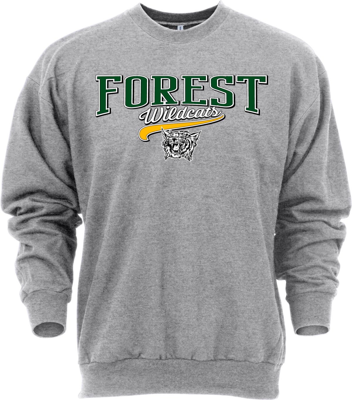 Ohiopyle Prints Adult Forest High School Grey Catch Crewneck Sweatshirt