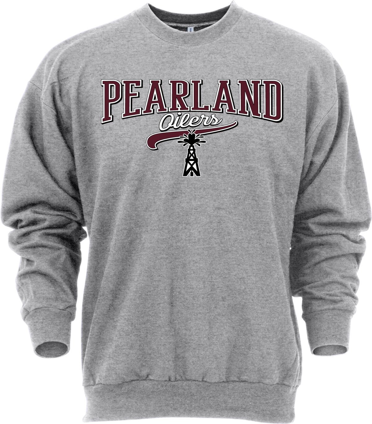 Ohiopyle Prints Adult Pearland High School Grey Catch Crewneck Sweatshirt