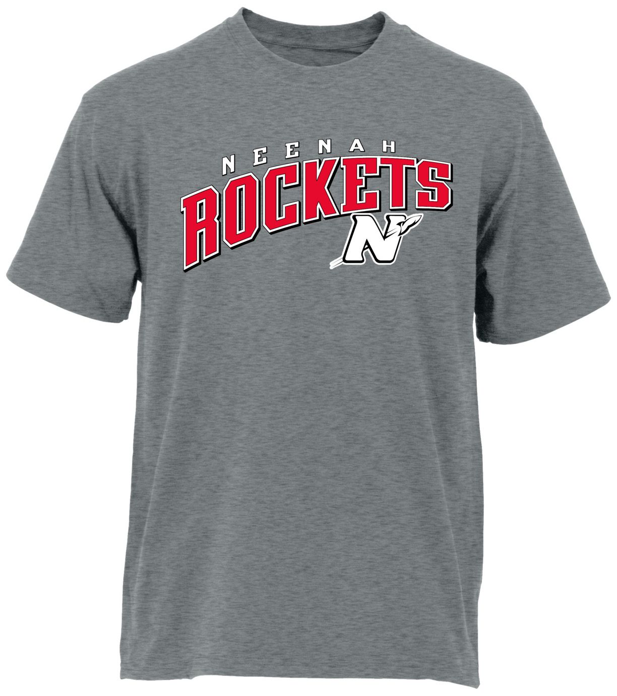 Ohiopyle Prints Adult Neenah High School Grey Flyball Ultimate T-Shirt